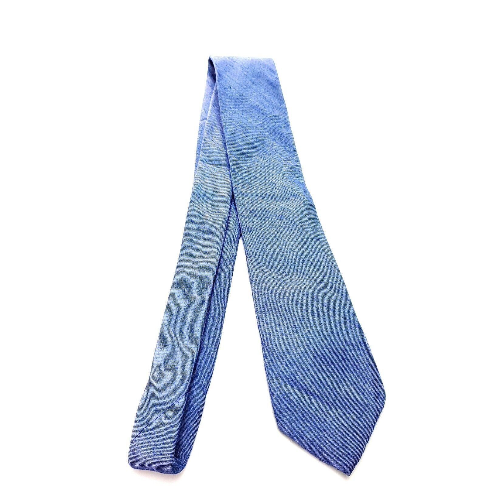 Calvin Klein Calvin Klein Viscose Silk Tie Blue Striped Skinny Size ONE SIZE - 6 Thumbnail