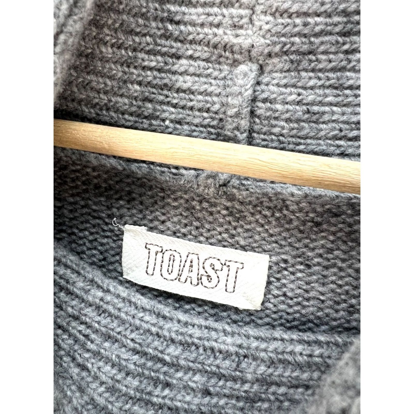 Vintage TOAST Merino Wool Knit Dress Grey Cowl Neck Pockets Sweater Size 12 Womens Size XL / US 12-14 / IT 48-50 - 3 Thumbnail