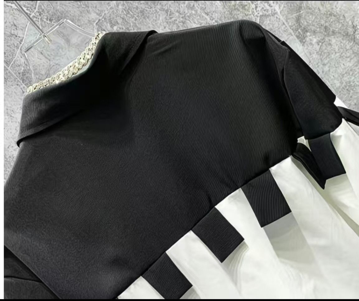 Vintage Black White Patchwork Shirt Size US M / EU 48-50 / 2 - 2 Thumbnail