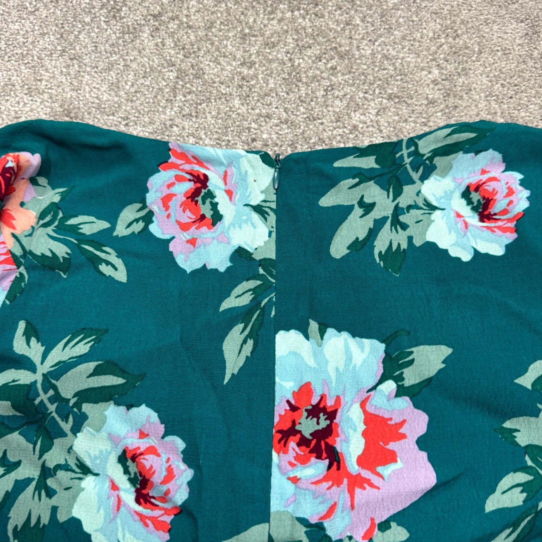 MINKPINK Minkpink Romper Womens S Green Long Sleeve V-Neck Floral Boho Summer Beach Bohemian One-Piece Size S / US 4 / IT 40 - 4 Thumbnail