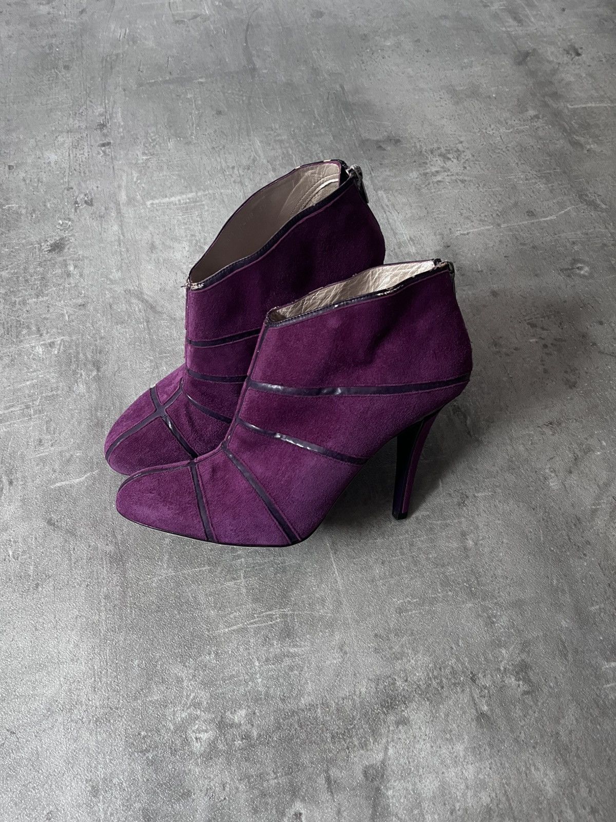 Dior Christian Dior ankle heels purple leather suede Size US 9.5 / IT 39.5 - 1 Thumbnail