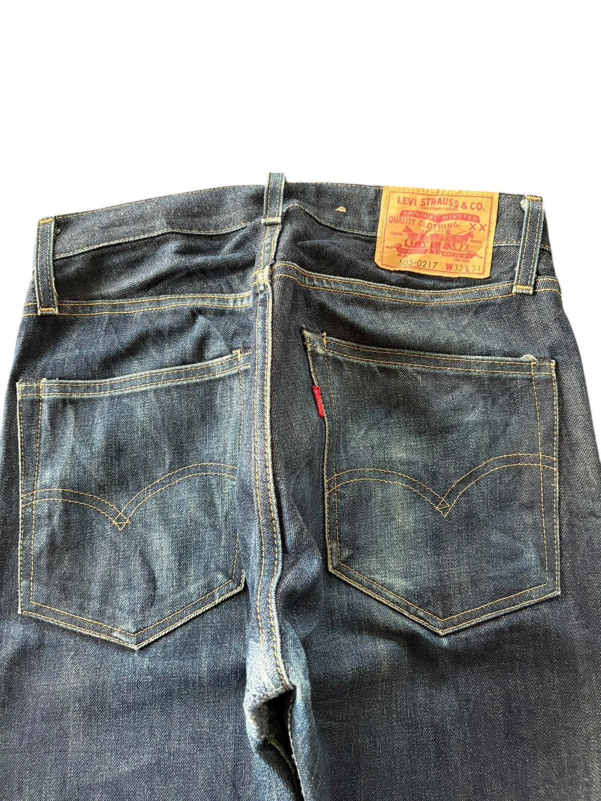 Levi's Levis Vintage Clothing Big E Raw Denim Selvedge Jeans Size US 32 / EU 48 - 4 Thumbnail