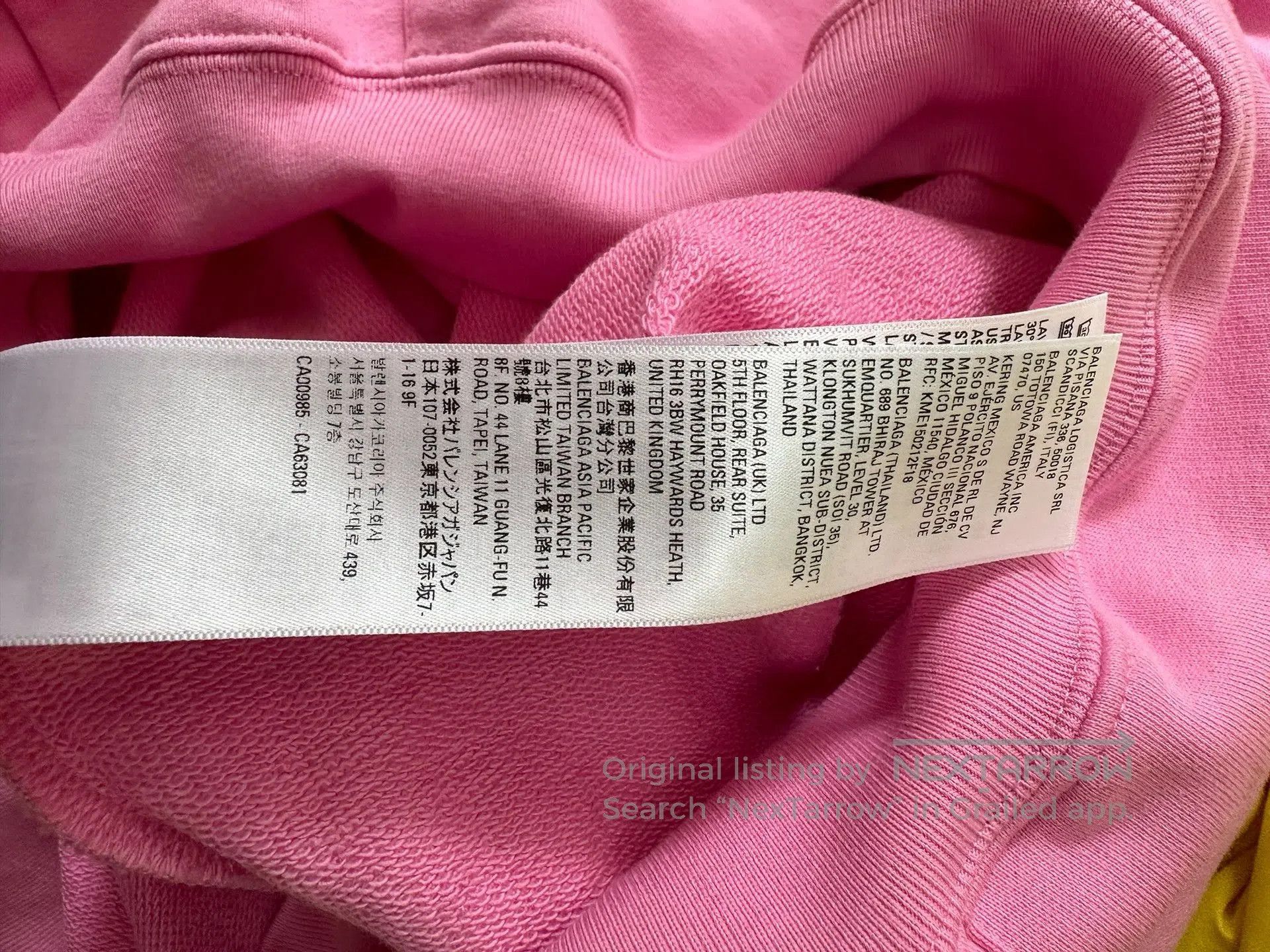 Balenciaga Balenciaga Pink Logo Hoodie. Size L / US 10 / IT 46 - 5 Thumbnail