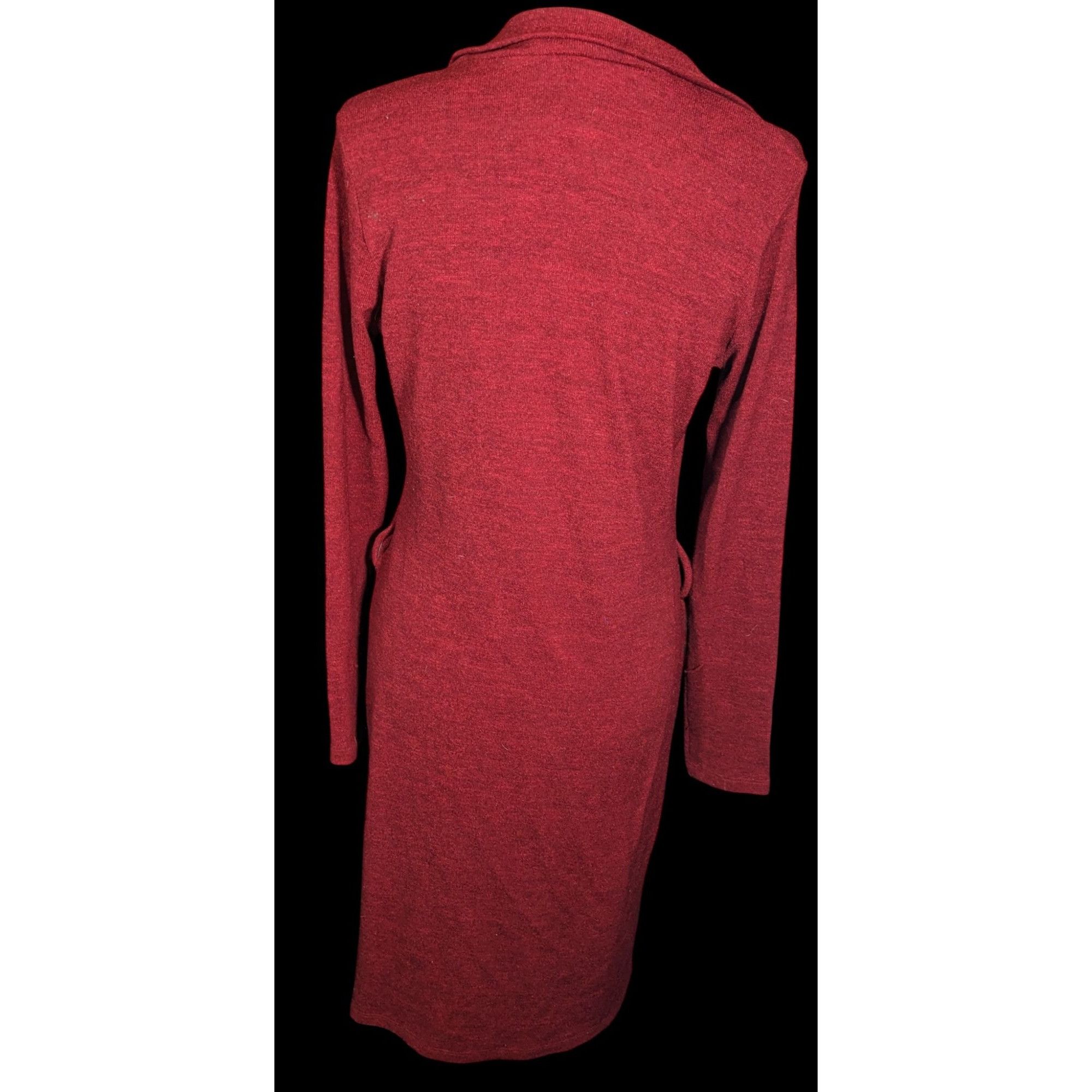 Forever 21 Vintage Y2K Forever 21 Red Longline Cardigan Size M / US 6-8 / IT 42-44 - 2 Thumbnail