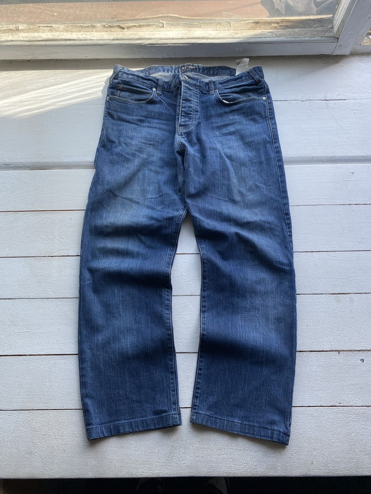 Giorgio Armani Jeans Blue 36 Relaxed Straight Designer