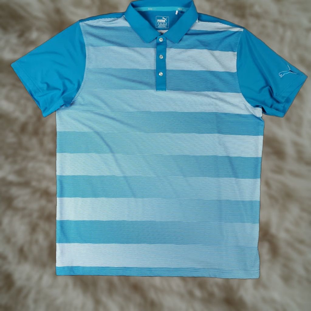 Puma Puma Polo Shirt Mens XL Blue Striped Golf Casual Short Sleeve Polo Shirt Mens XL Blue Striped Golf Casual Short Sleeve Size US XL / EU 56 / 4 - 1 Thumbnail