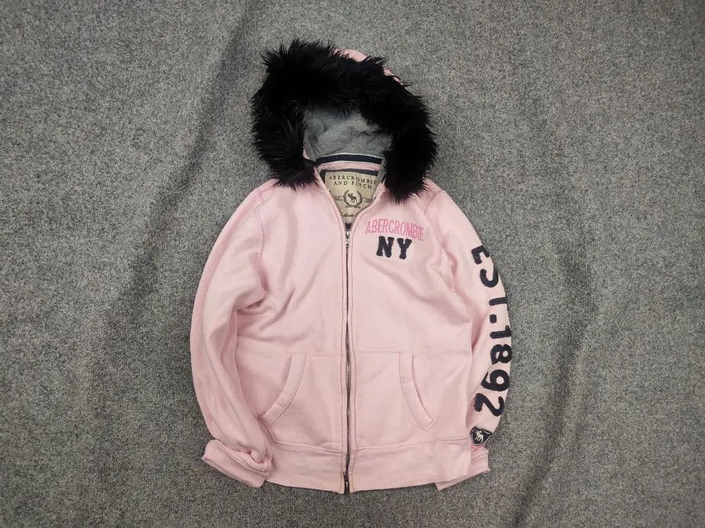 Abercrombie & Fitch Rare Vintage Abercrombie Fur Zip Hoodie if six was nine Y2K Size M / US 6-8 / IT 42-44 - 1 Thumbnail