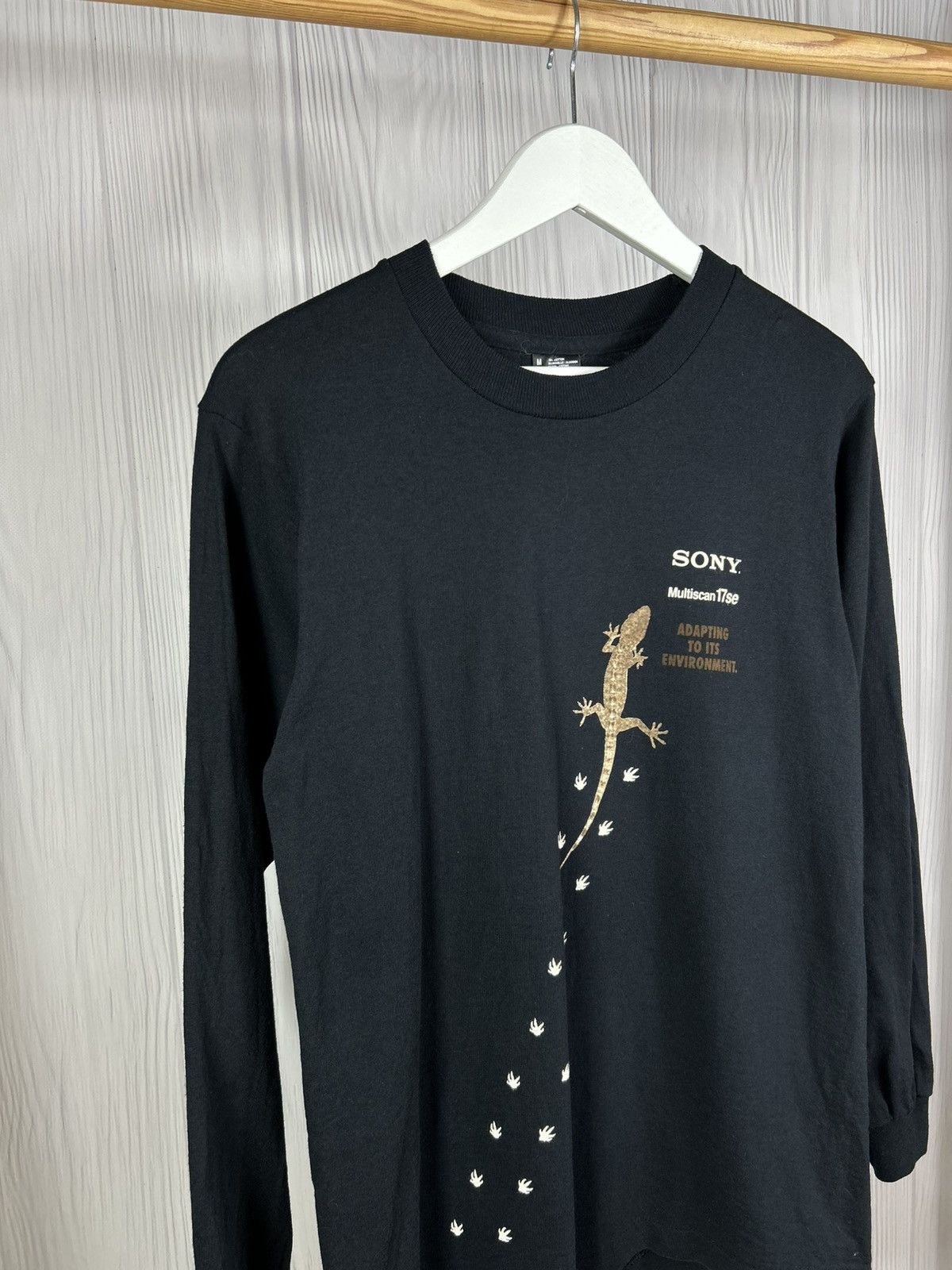 Sony Vintage Sony Multiscan 17se Long Sleeve Gecko T-Shirt Size M Size US M / EU 48-50 / 2 - 2 Thumbnail