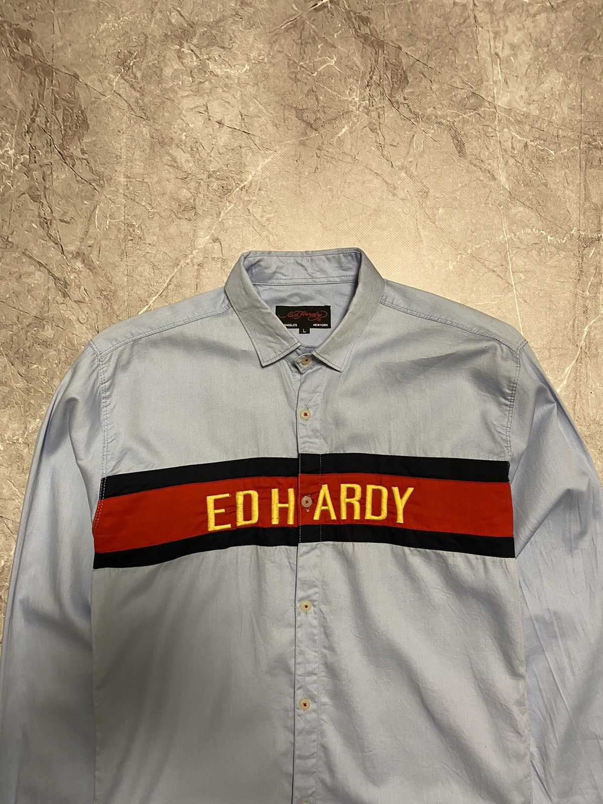 Ed Hardy × Vintage Ed Hardy Shirt Size L Size 38L - 4 Thumbnail