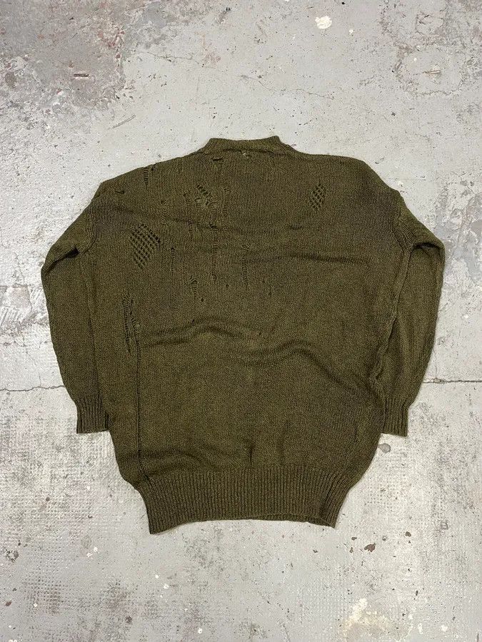Isabel Marant Isabel Marrant Distressed Khaki Wool Sweater Size M / US 6-8 / IT 42-44 - 6 Thumbnail