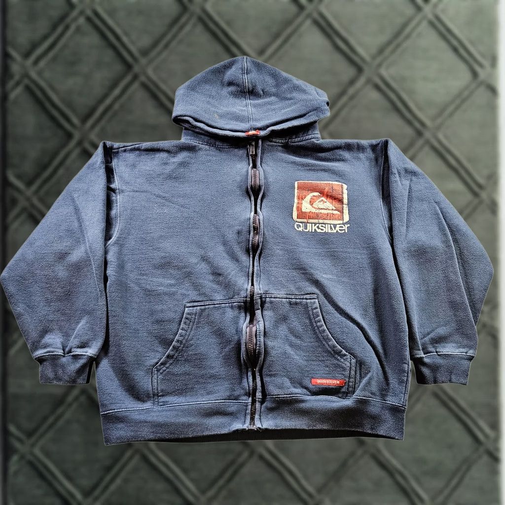 Quiksilver VINTAGE Quiksilver Hoodie Womens S Blue Full Zip Sweatshirt Surf Grunge Skater Ladies Beach 90s Zipper Pocket Logo None Womens Size S / US 4 / IT 40 - 1 Thumbnail