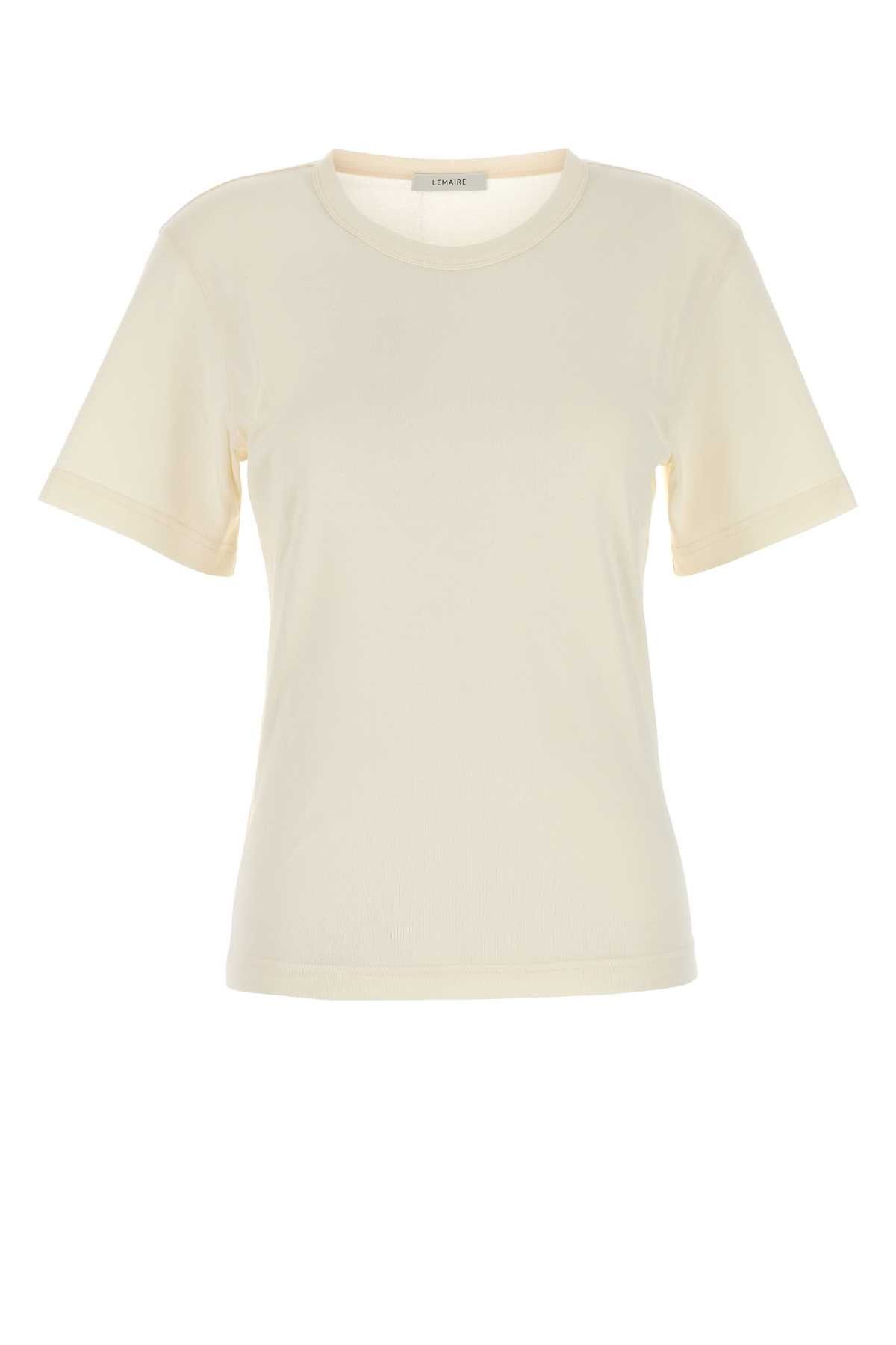 Lemaire Cream Cotton T-Shirt Size S / US 4 / IT 40 - 1 Thumbnail