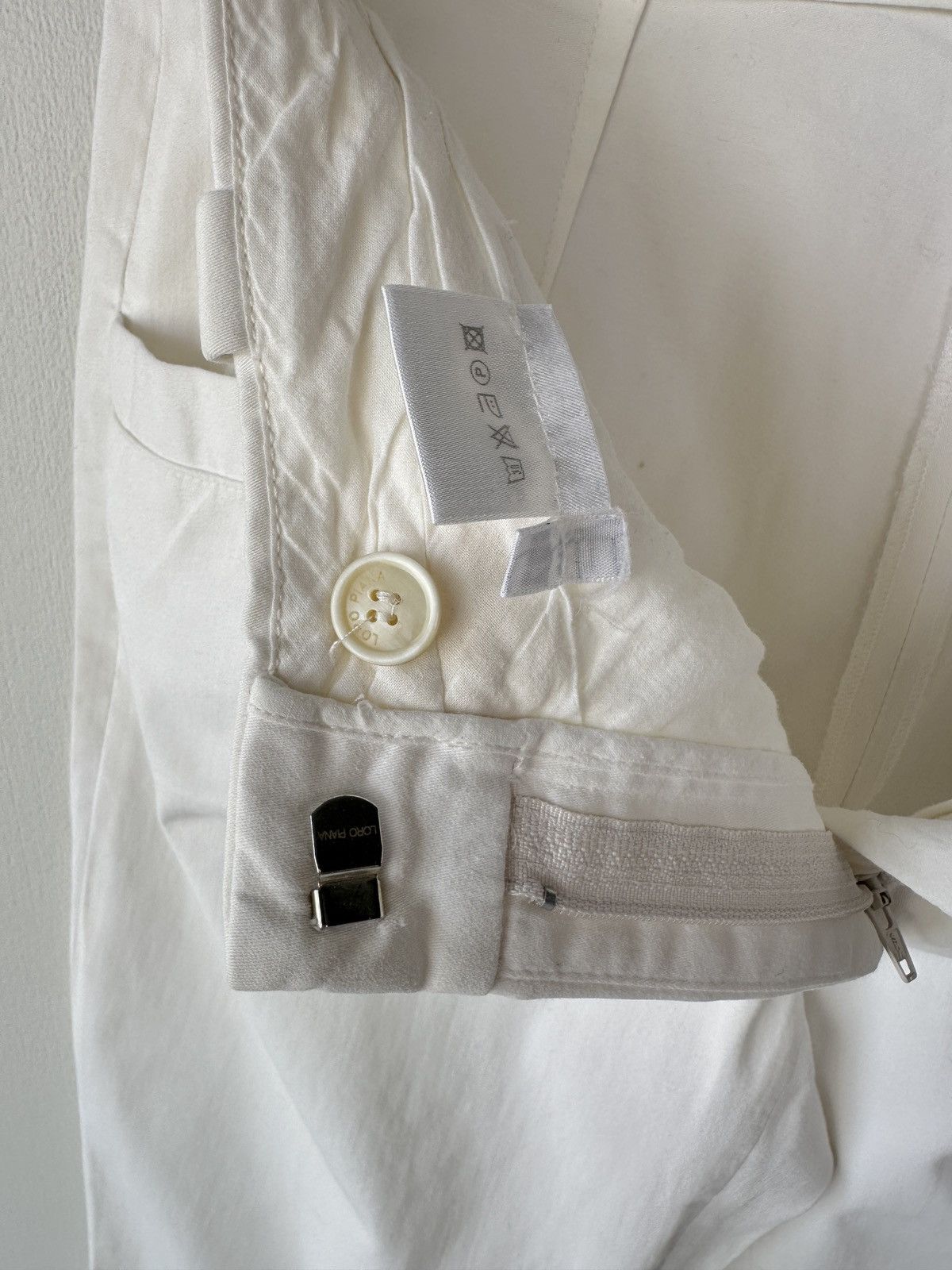 Loro Piana LORO PIANA White Cotton Capri Trousers Women’s size 44 Size 30" / US 8 / IT 44 - 10 Thumbnail