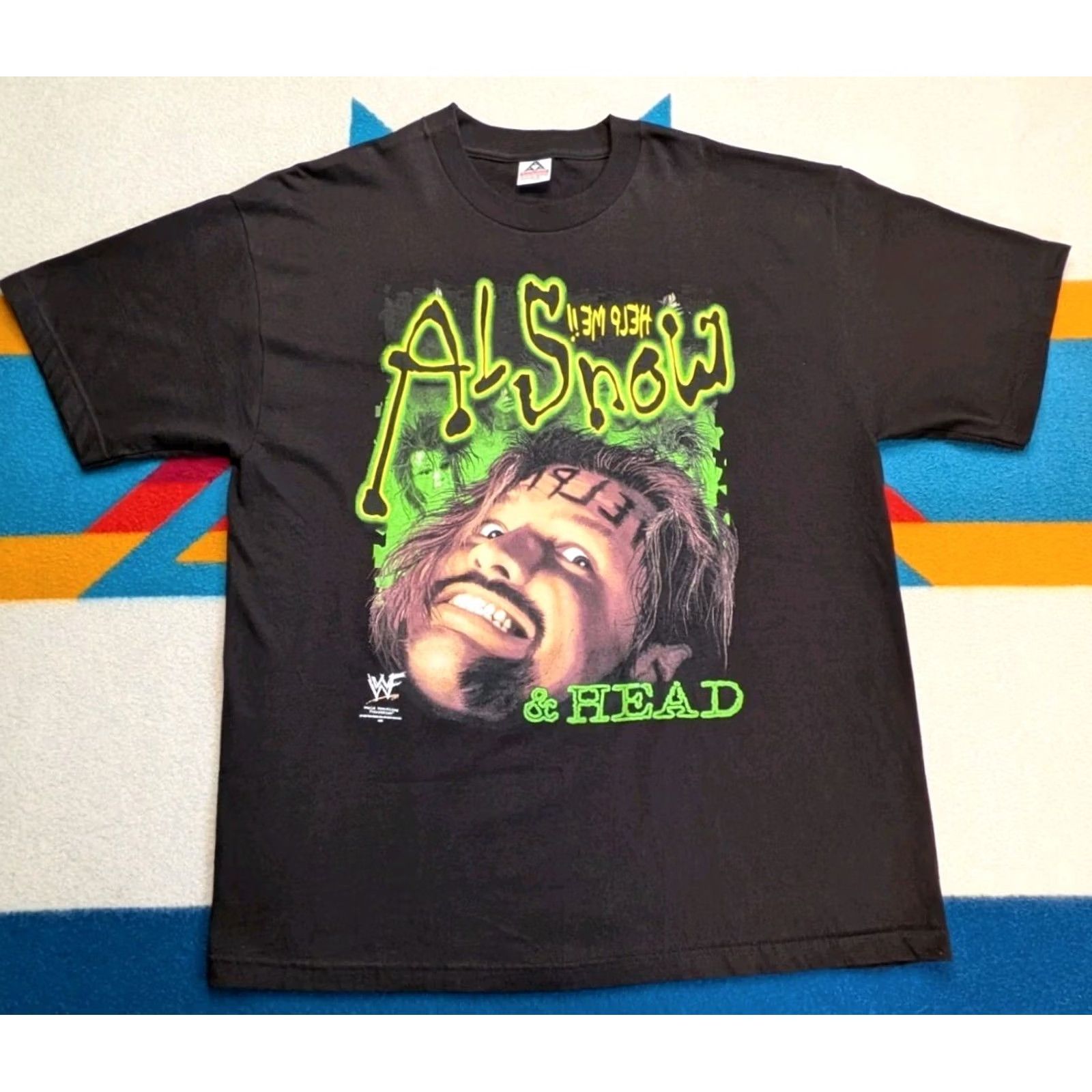 Vintage VINTAGE Al Snow & Head Shirt WWF WWE 1990s T-Shirt Men XL Black Size US XL / EU 56 / 4 - 2 Thumbnail