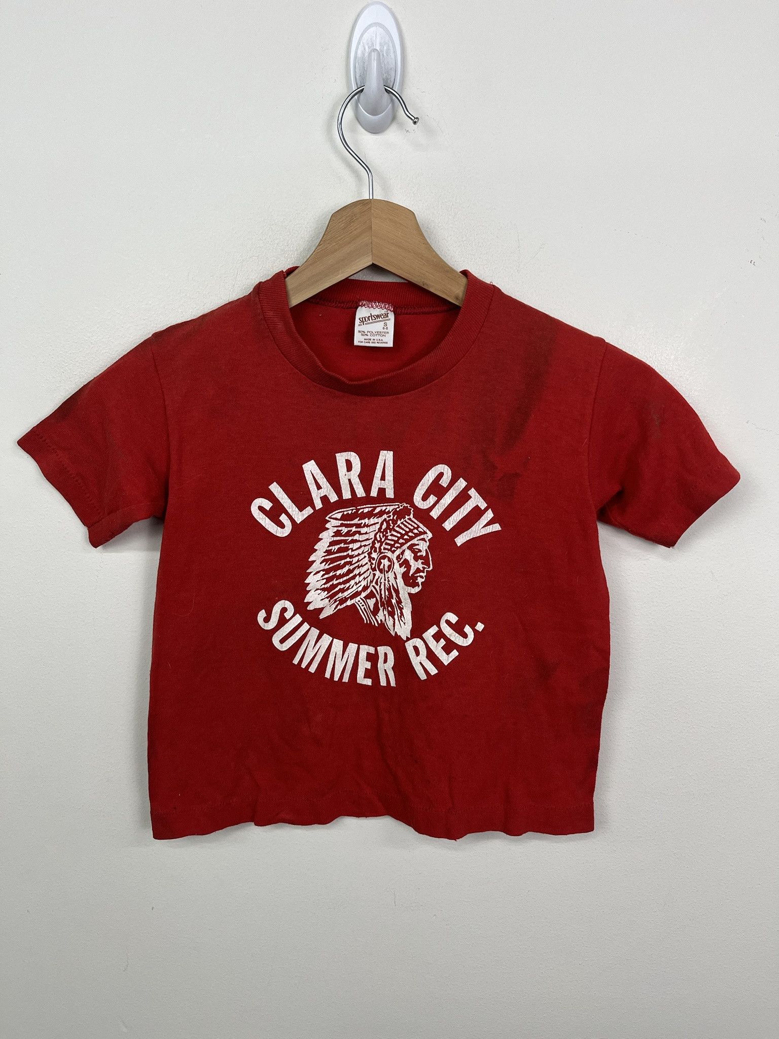 Vintage Vintage Tee Shirt 1980s Clara City Summer Rec Single Stitch Baby Tee Shirt Size S Size US XXS / EU 40 - 1 Thumbnail