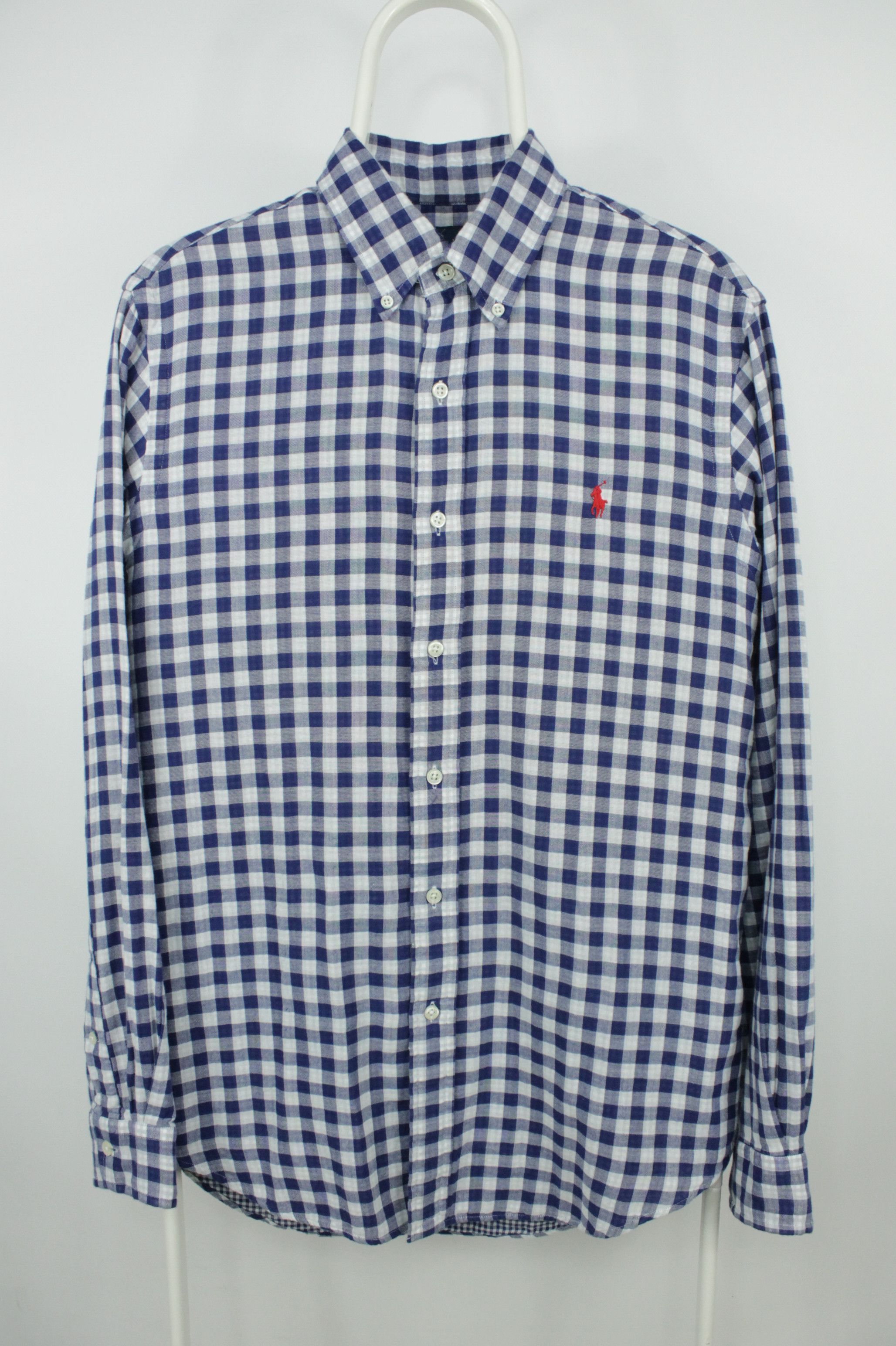 Polo Ralph Lauren × Ralph Lauren Polo Ralph Lauren Blue Checked Light Flannel Shirt Men's Size US M / EU 48-50 / 2 - 1 Thumbnail