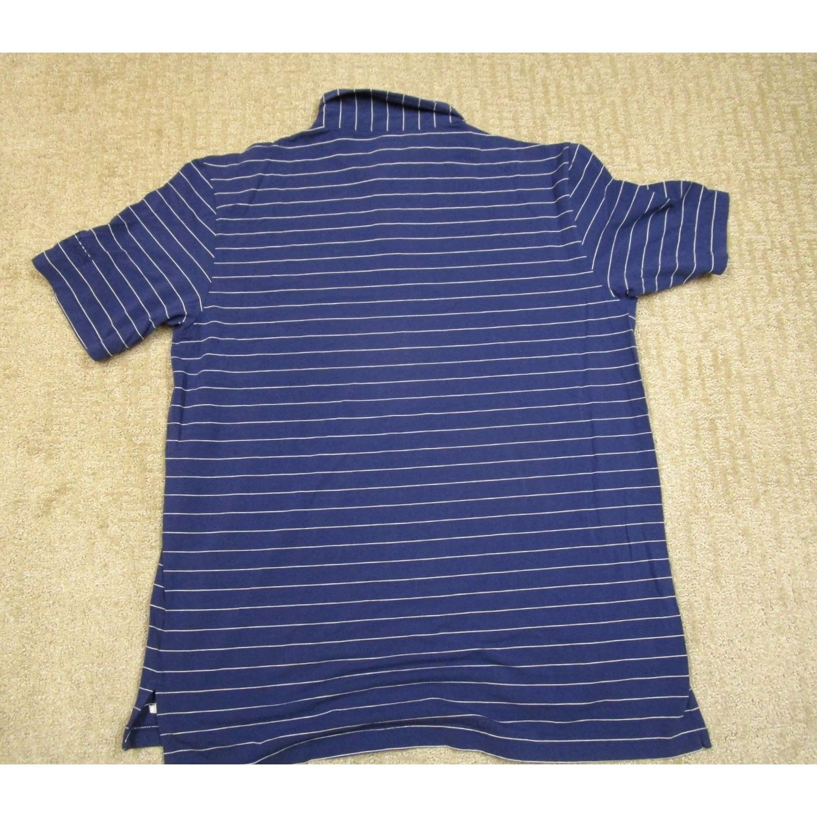 Peter Millar Peter Millar Polo Shirt Men XL Blue Striped Seaside Golf Performance Stretch Size US XL / EU 56 / 4 - 4 Thumbnail