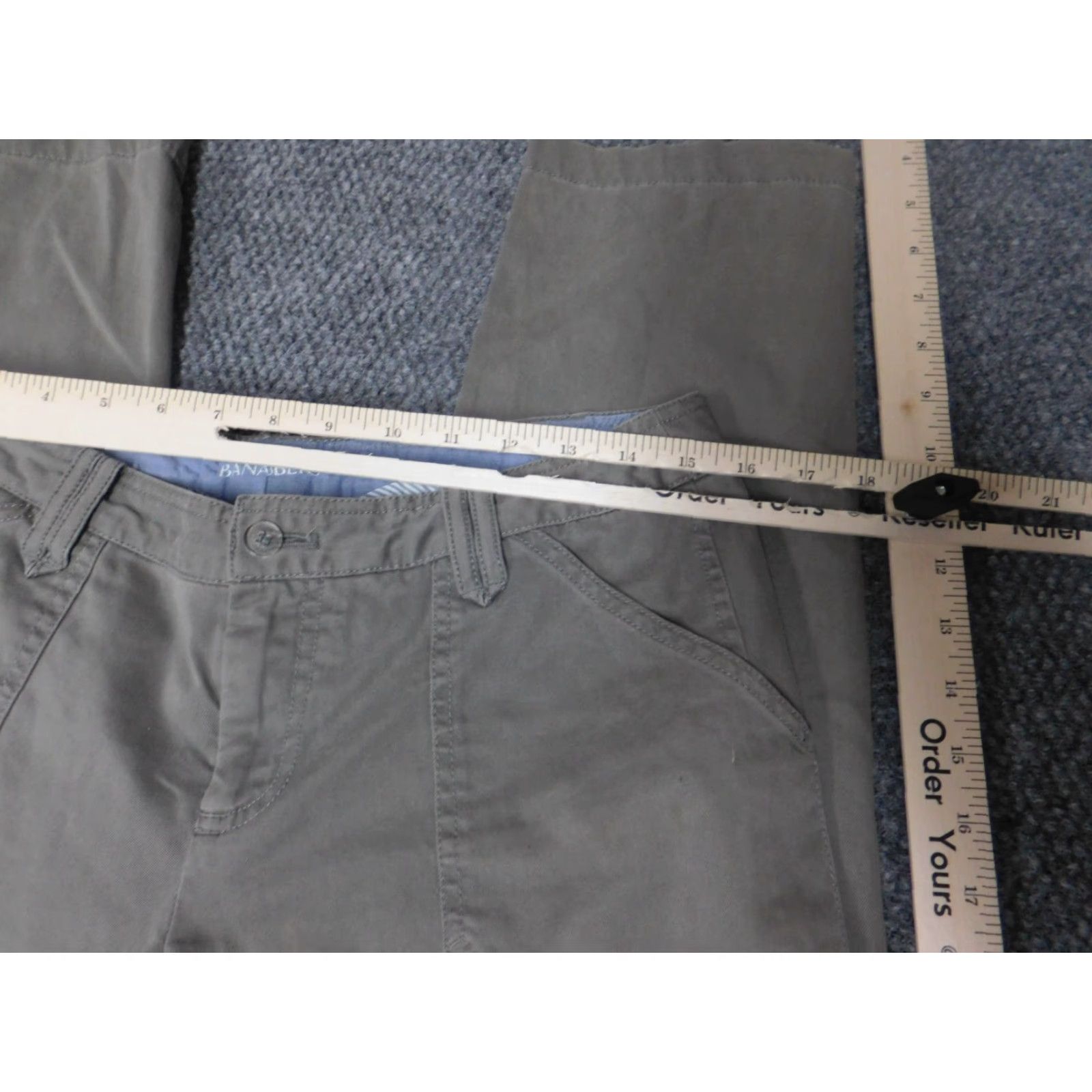 Banana Republic Banana Republic Womens Pants 30X26 Gray STRAIGHT Chino Regular Knit Cotton Straight Leg Girls Womens Size 30" / US 8 / IT 44 - 3 Thumbnail