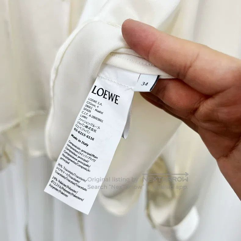 Loewe Loewe Ice thread embroidery logo acetate satin shirt Size XXS / US 00 / IT 34 - 6 Thumbnail