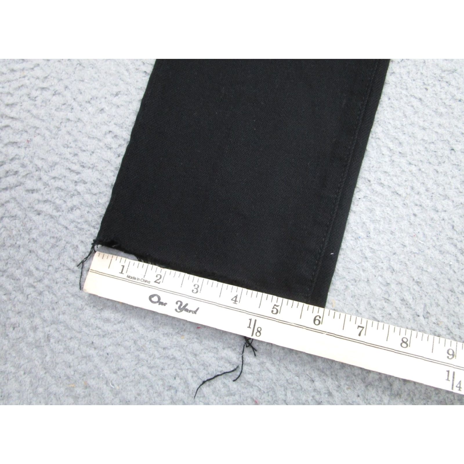 L'AGENCE L'Agence Jeans Womens 23 Black Sada Cropped Slim Raw Hem High Rise Stretch Denim Size 40" / US 18 - 3 Thumbnail