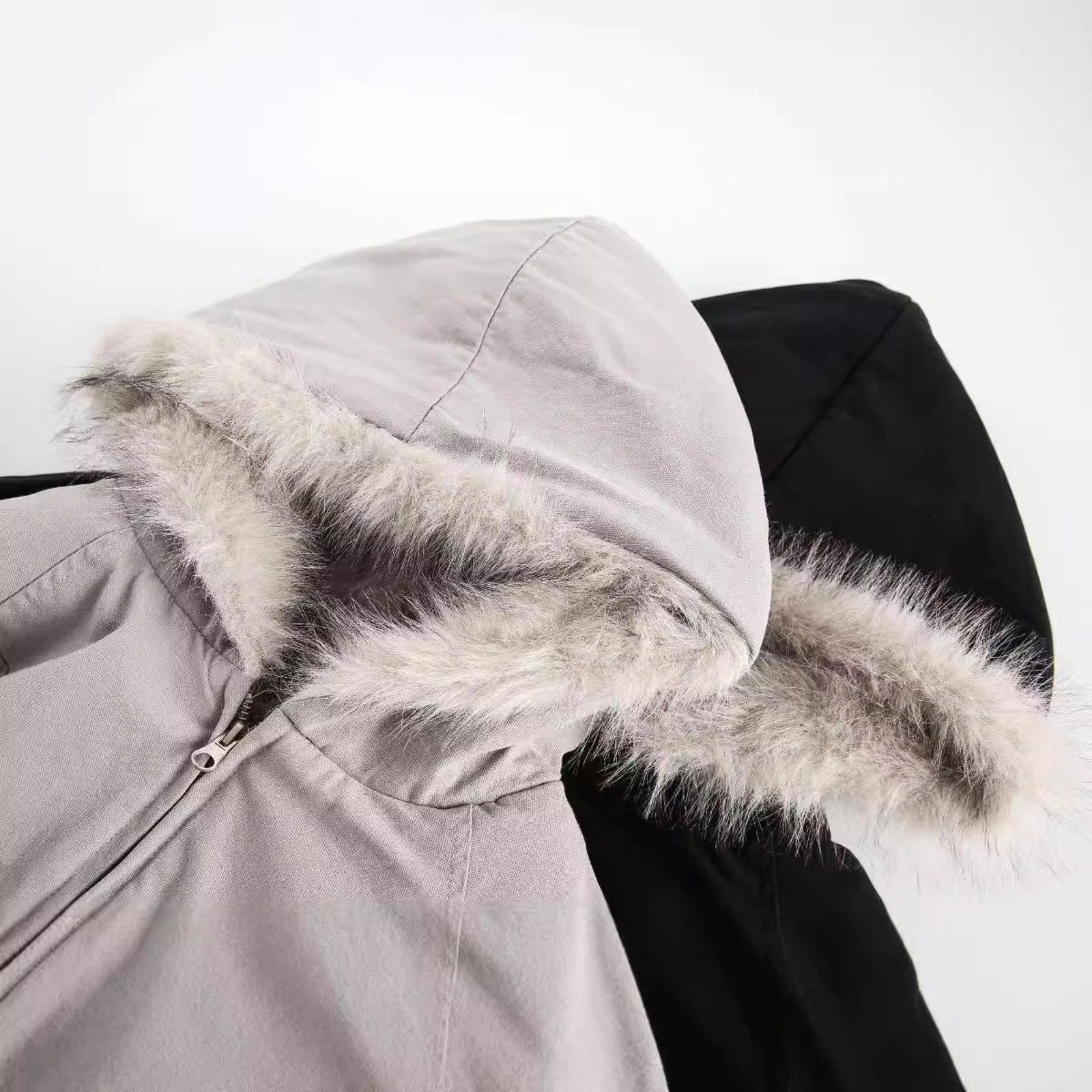 Japanese Brand Gray Faux Fur Lined Bomber Jacket, Men's Casual Outerwear Size US M / EU 48-50 / 2 - 4 Thumbnail