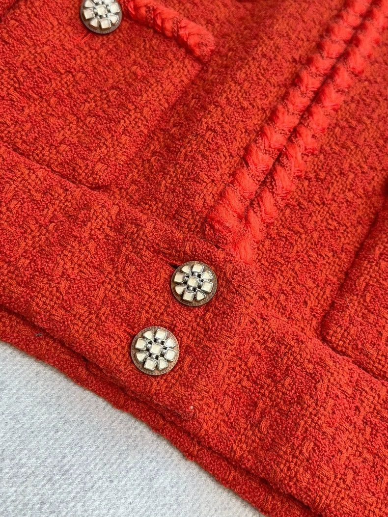 Chanel Chanel 19k Snow Series Red Diamond Buckle Woven Jacket Size XS / US 0-2 / IT 36-38 - 4 Thumbnail