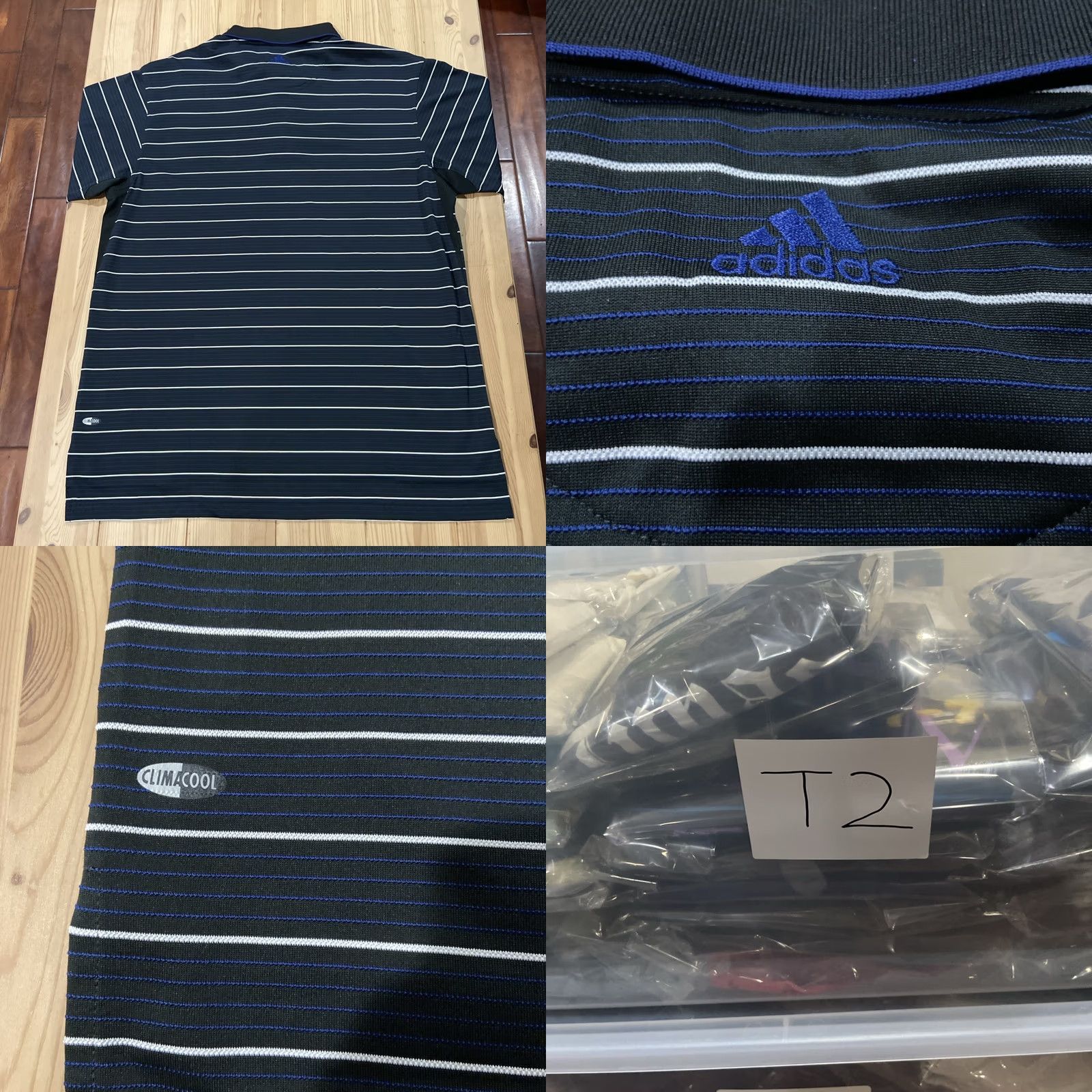Adidas Adidas Climacool Performance Polo Mens XL Black Blue NWT Golf Breathable Lightweight Short Sleeve Shirt Sports 90s Size US XL / EU 56 / 4 - 8 Thumbnail