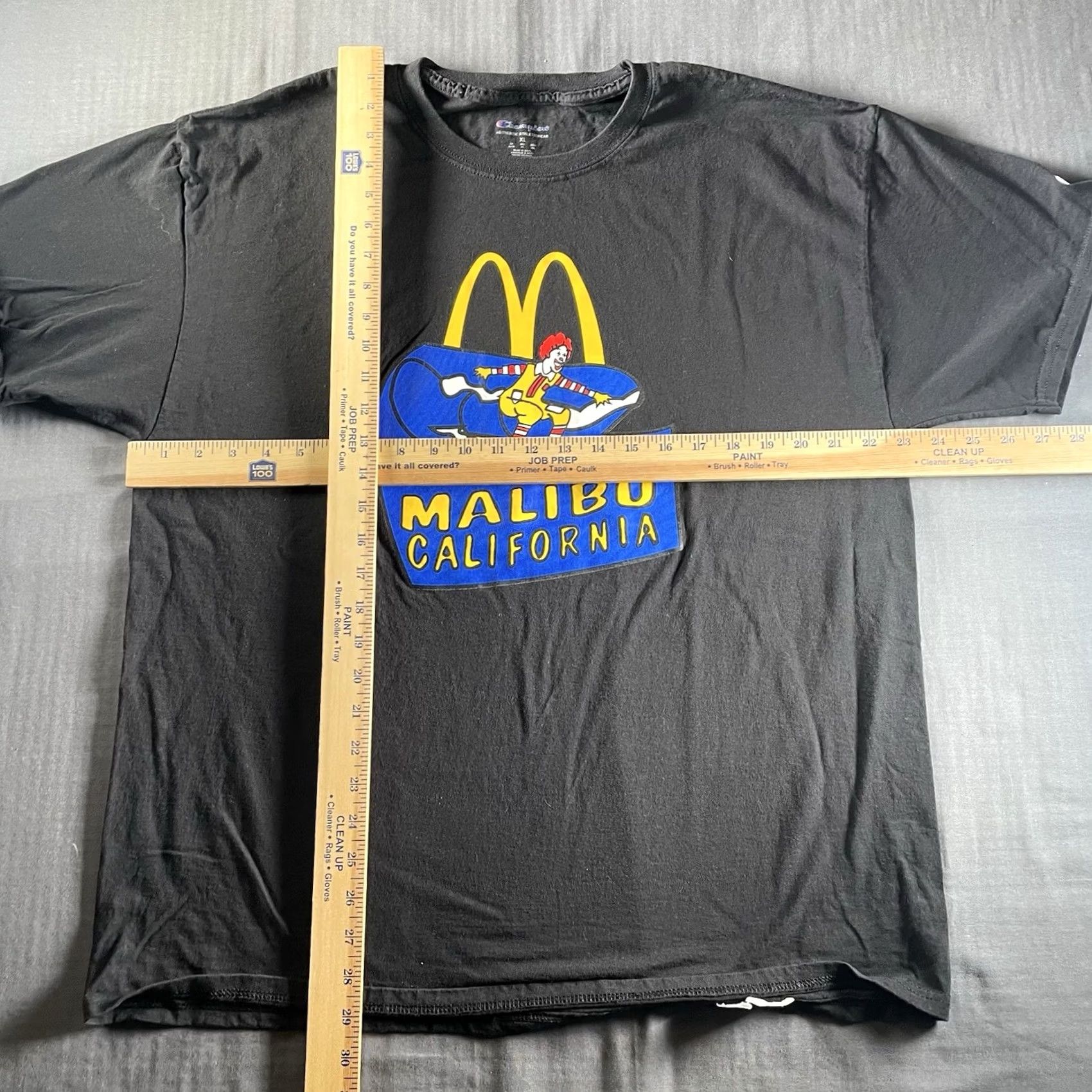 Champion Champion Tee Men’s XL Black California Surf Ronald McDonald Malibu California Tee (Men’s XL) Size US XL / EU 56 / 4 - 6 Thumbnail