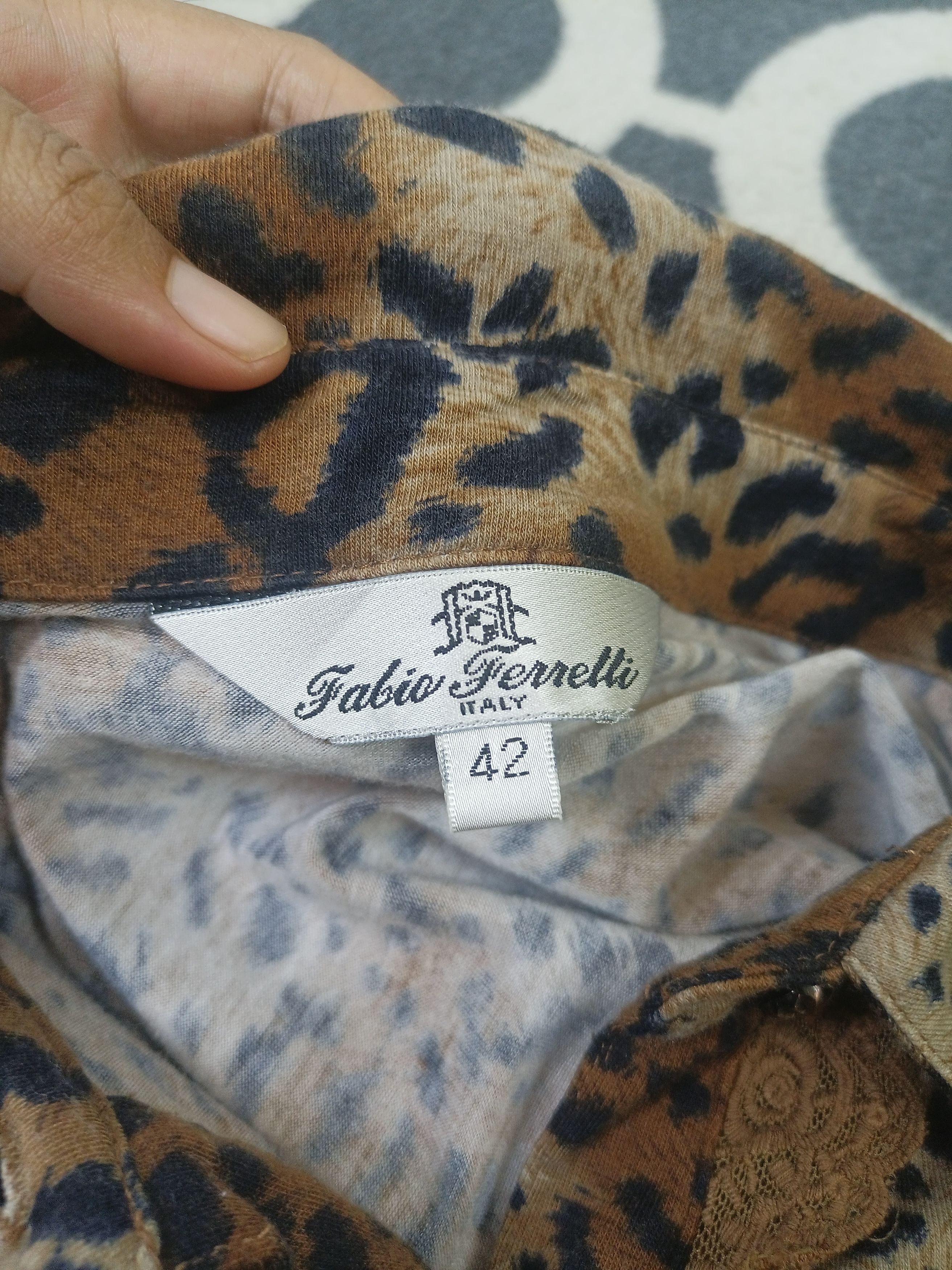 The Unbranded Brand FABIO FERRETTI Leopard Lace Shirt Size M / US 6-8 / IT 42-44 - 9 Thumbnail