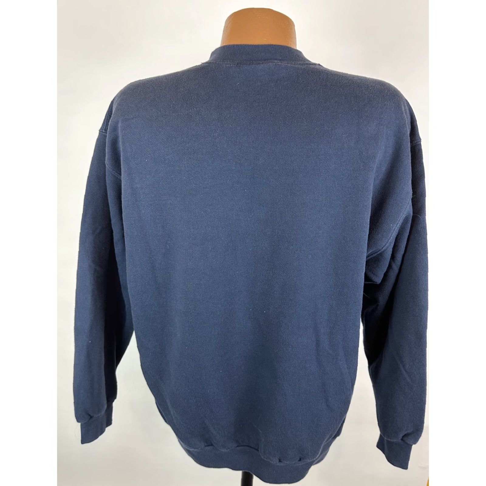 Vintage VINTAGE Puerto Progreso Sweatshirt XL Navy Embroidered 90s Cotton Blend Knit Crew Neck Pull over Men Size US XL / EU 56 / 4 - 6 Thumbnail