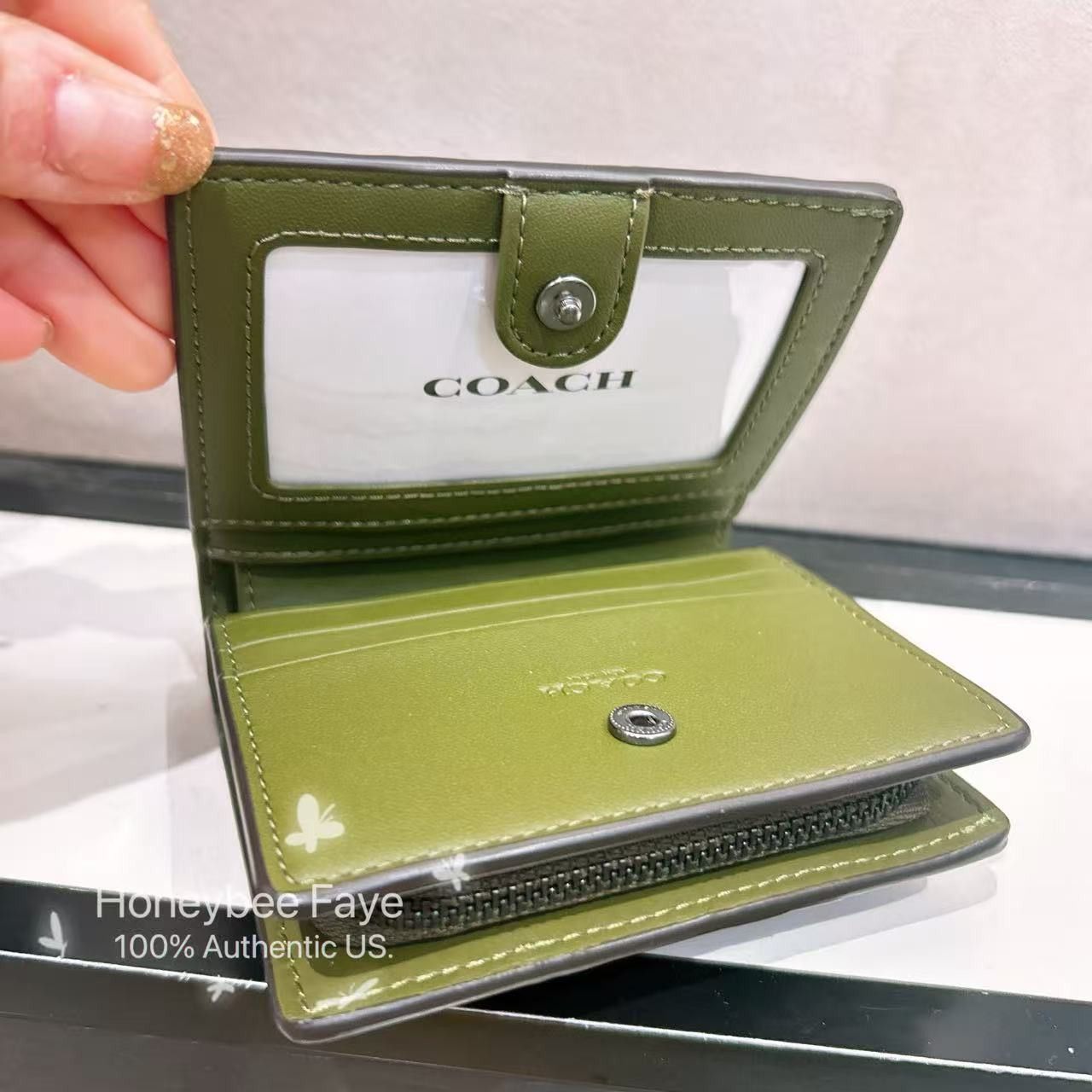 Coach Snap Wallet With Patchwork And Snake Print CCL77 Size ONE SIZE - 3 Thumbnail
