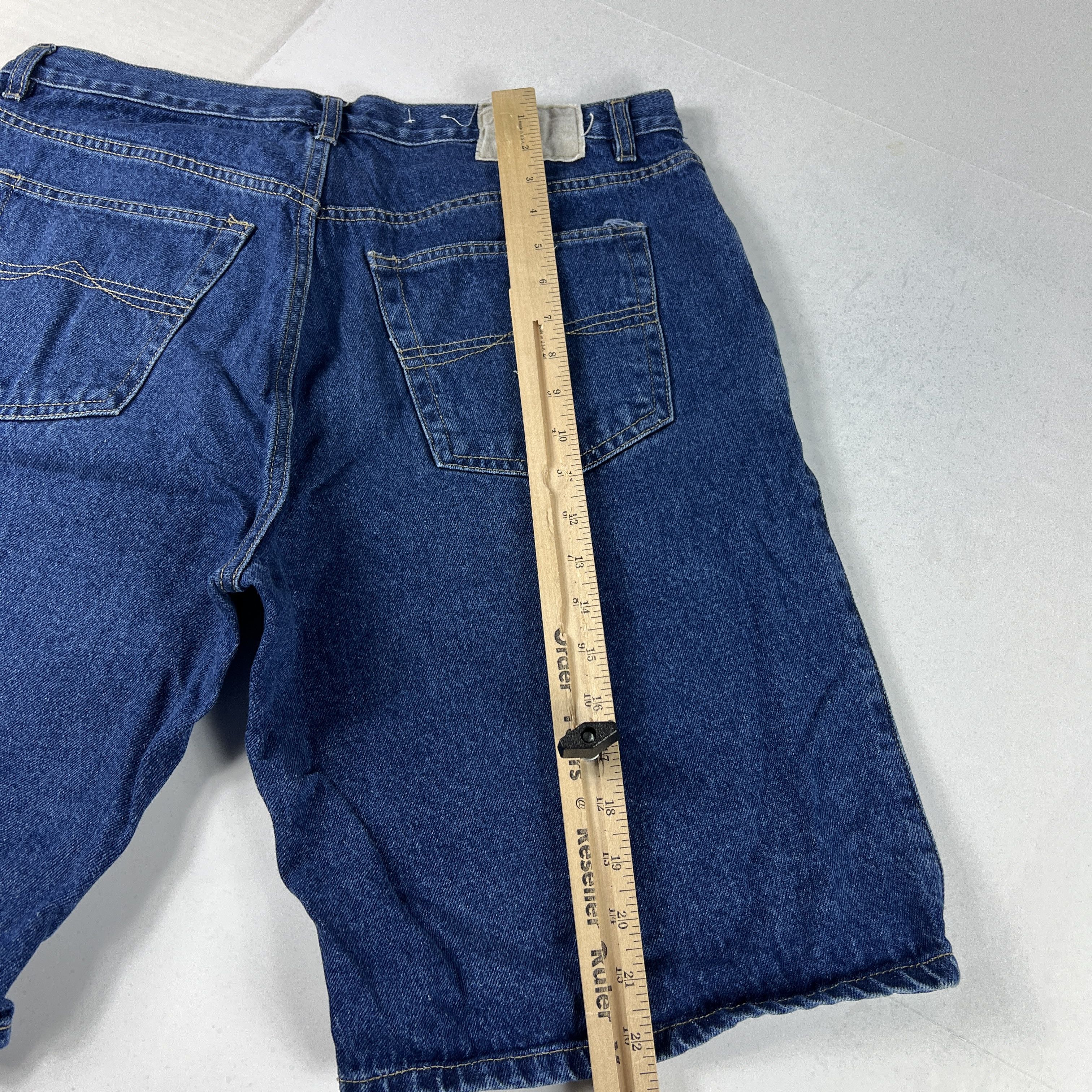 Bugle Boy × Vintage VTG Bugle Boy Shorts Relaxed Bermuda Blue Faded Cotton Jorts Size US 35 - 11 Thumbnail