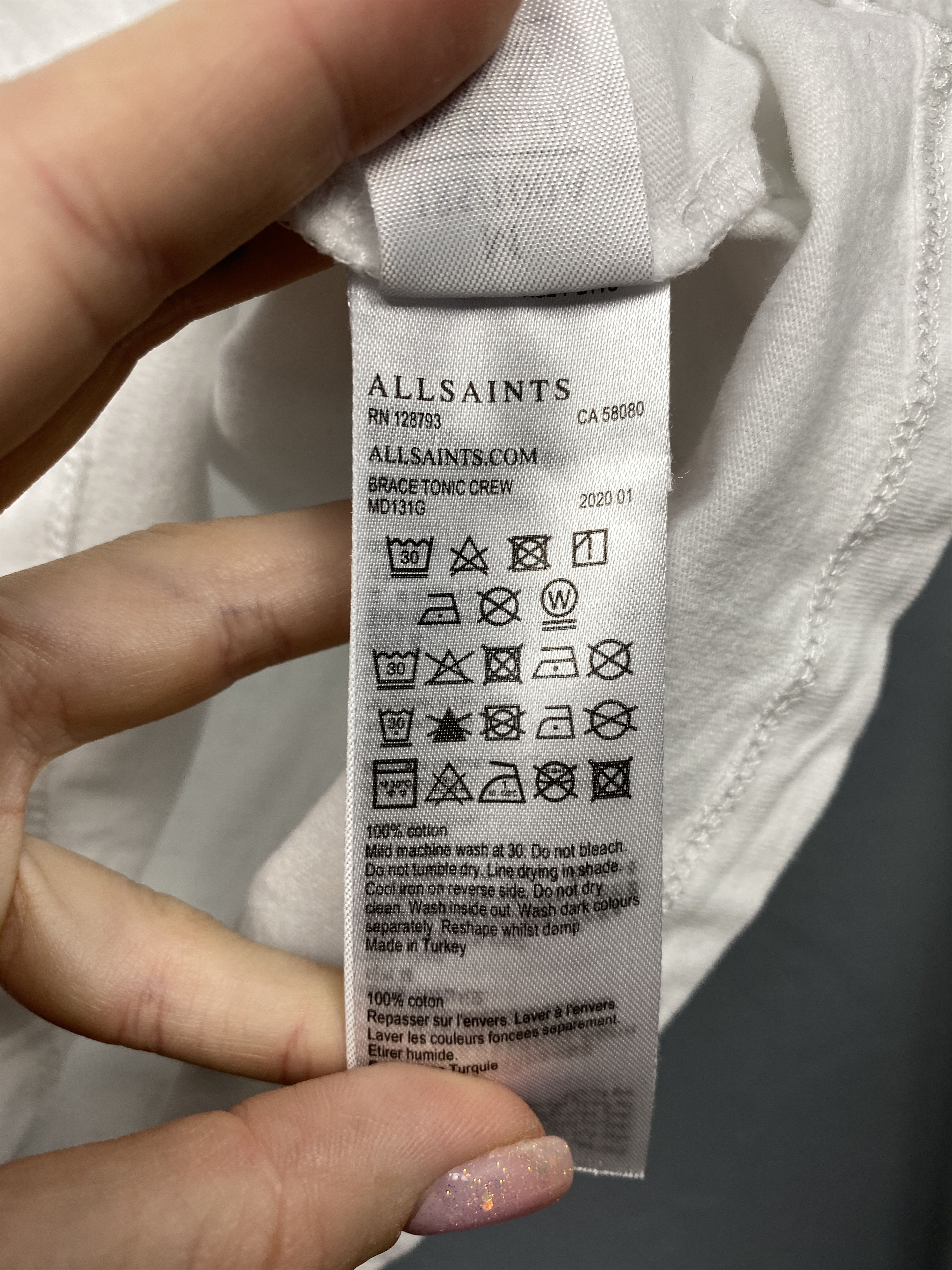 Allsaints Allsaints Vintage Mens Brace Tonic Crew Neck T-Shirt Size US M / EU 48-50 / 2 - 5 Thumbnail