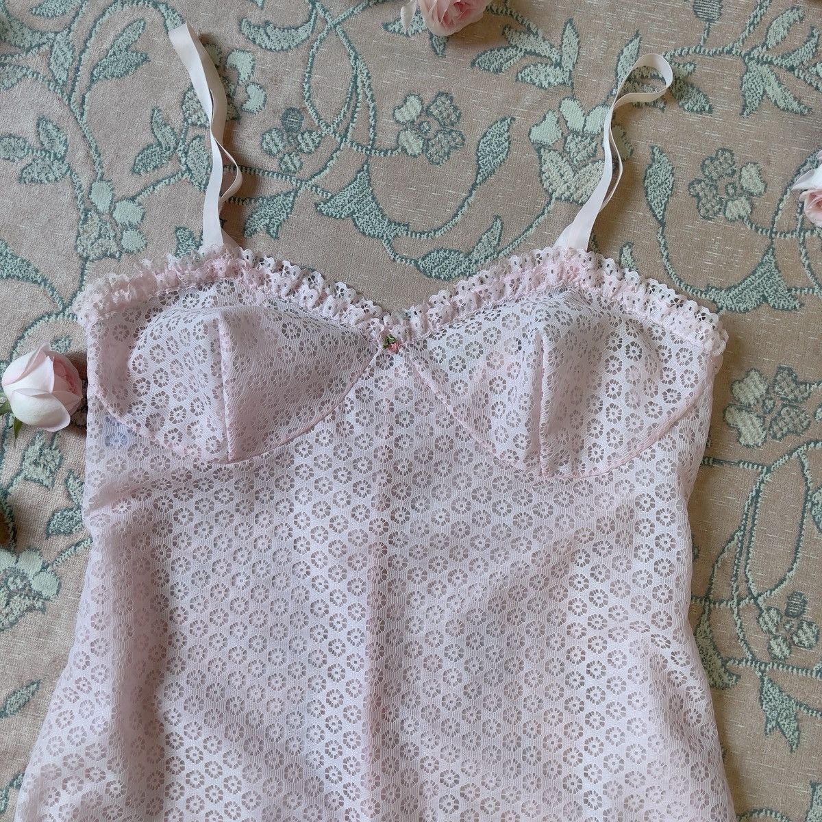 Vintage Vintage 1970s Pink Lace Lingerie Slip Dress (M–L) Size L / US 10 / IT 46 - 9 Thumbnail