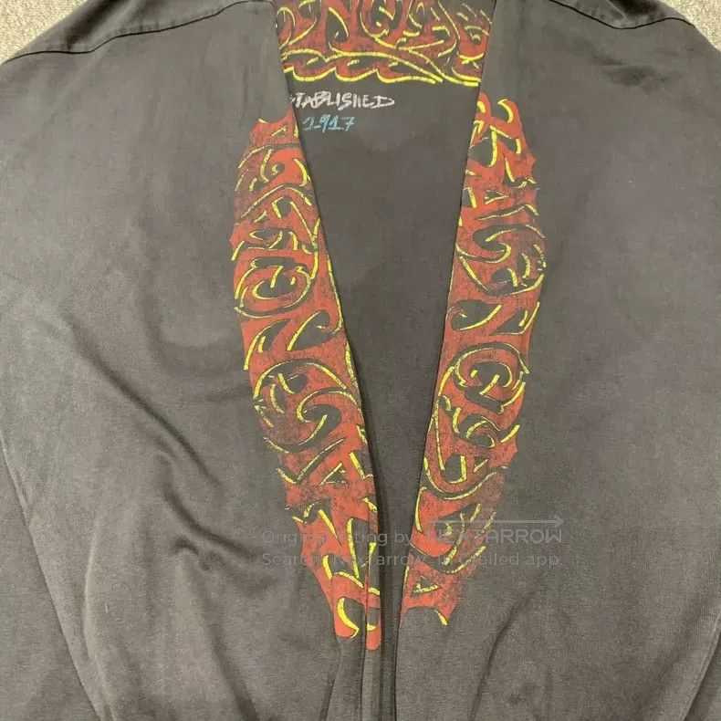 Balenciaga Balenciaga Washed Black Flame Disaster Long Sleeve Sweatsh Size US M / EU 48-50 / 2 - 4 Thumbnail