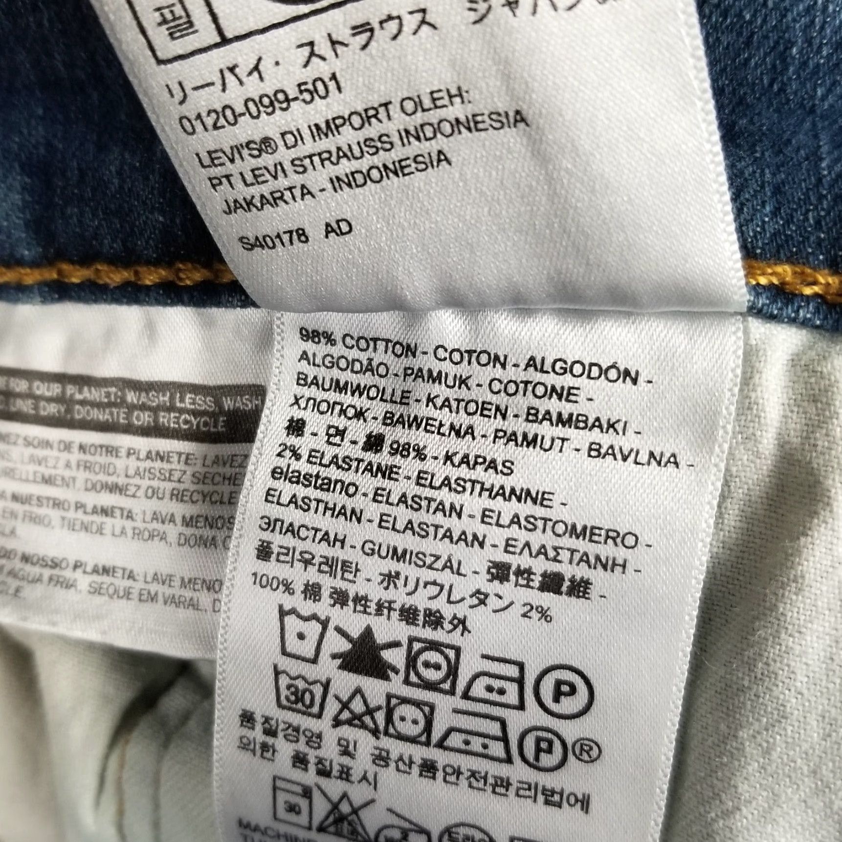 Levi's Levi's 541 Athletic Fit Tapered Jeans Mens 36x32 Blue Denim Mid Rise Size US 36 / EU 52 - 3 Thumbnail
