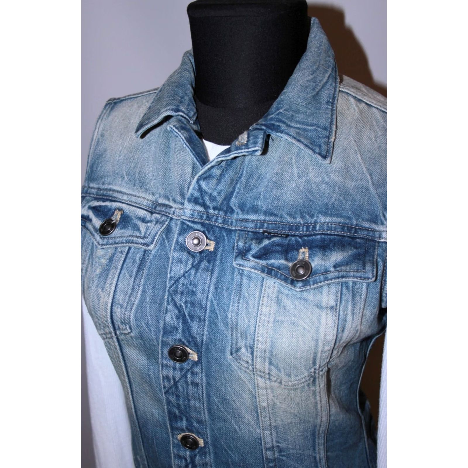 G-Star G-Star Raw women waistcoat denim Size S Blue Size 28" / US 6 / IT 42 - 4 Thumbnail