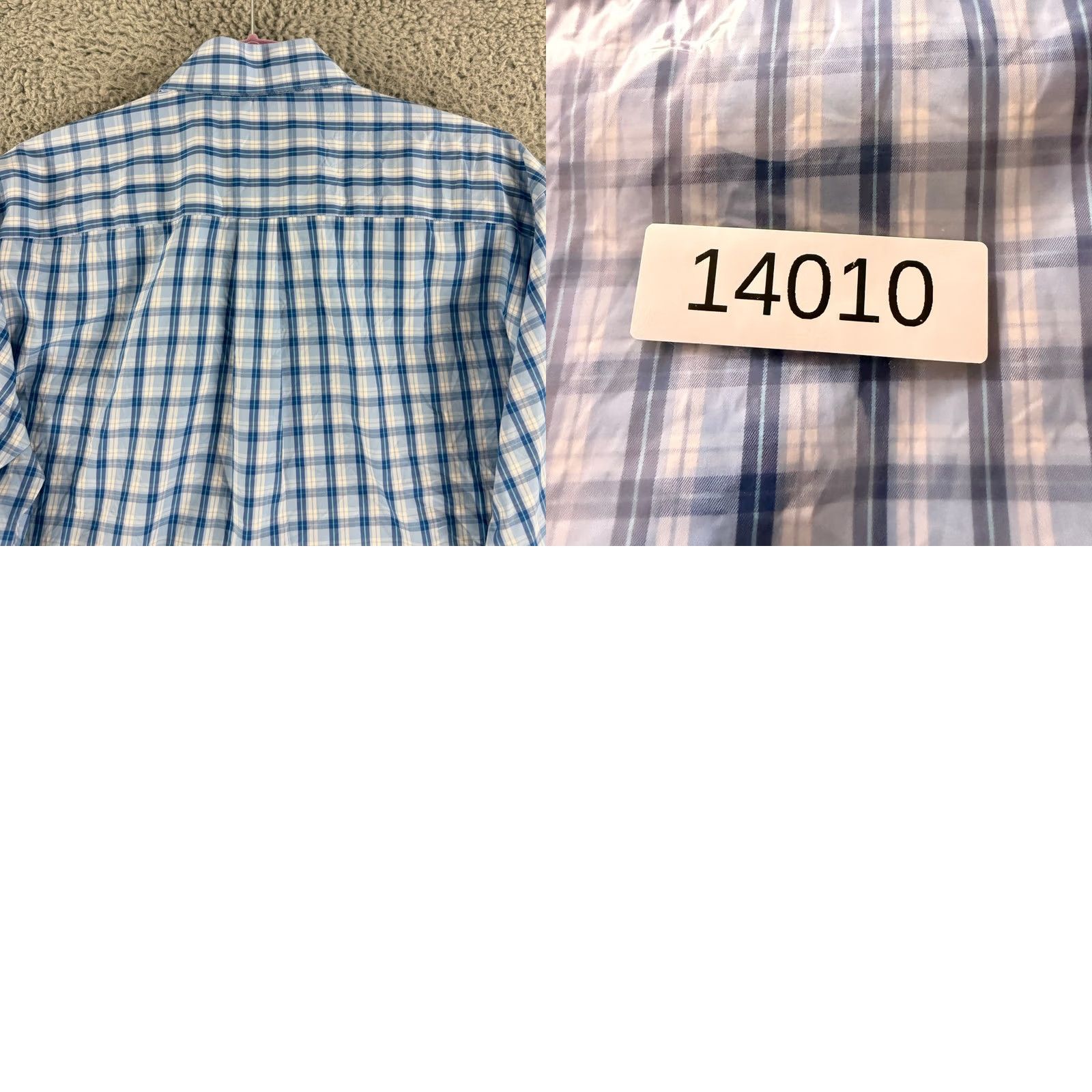Peter Millar Peter Millar Button-Up Shirt Mens L Blue Plaid Cotton Blend Long Sleeve Size US L / EU 52-54 / 3 - 9 Thumbnail