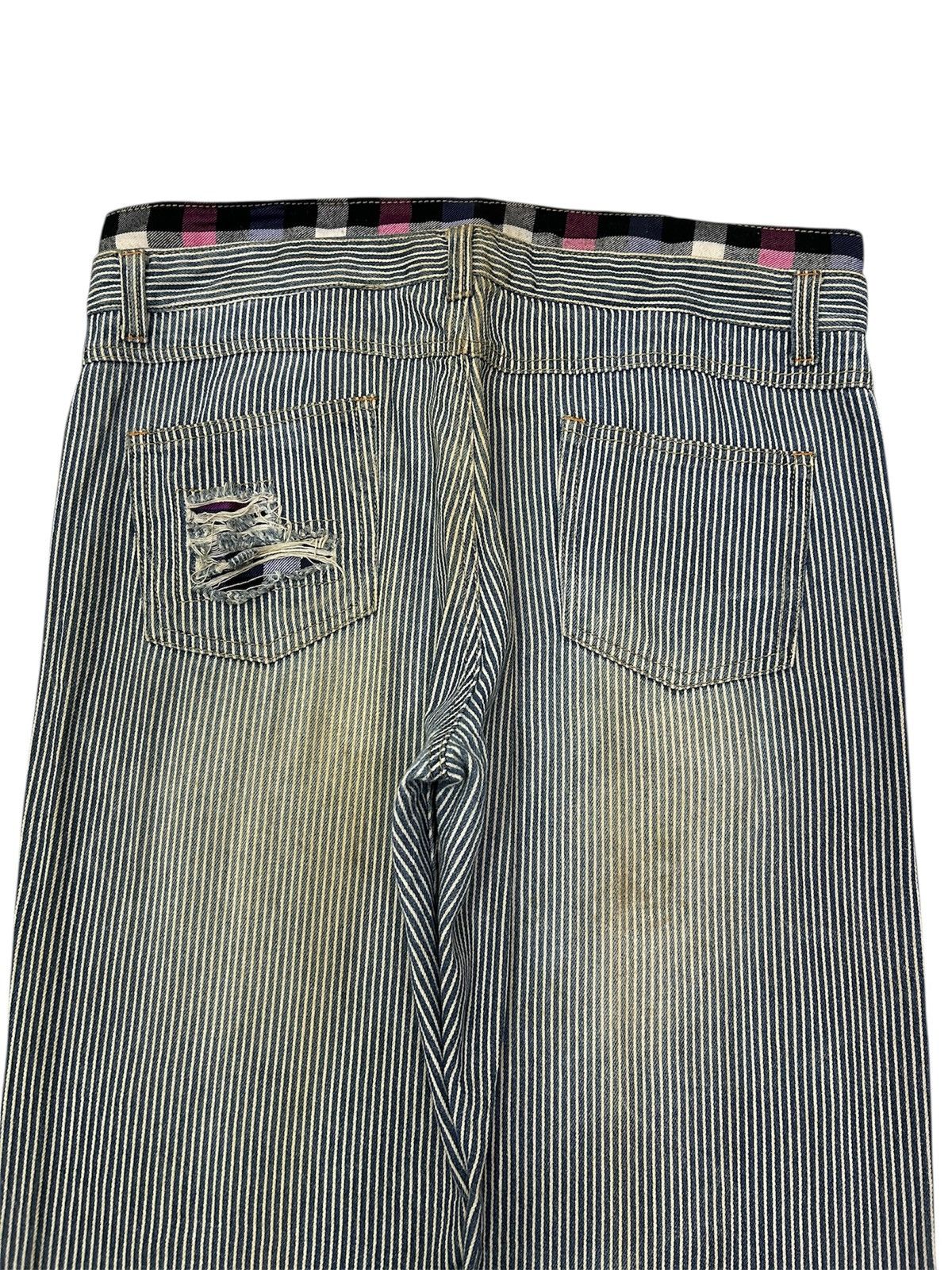 Japanese Brand Japanese Hickory Denim With Punk Motifs Lining Distressed Size US 36 / EU 52 - 6 Thumbnail