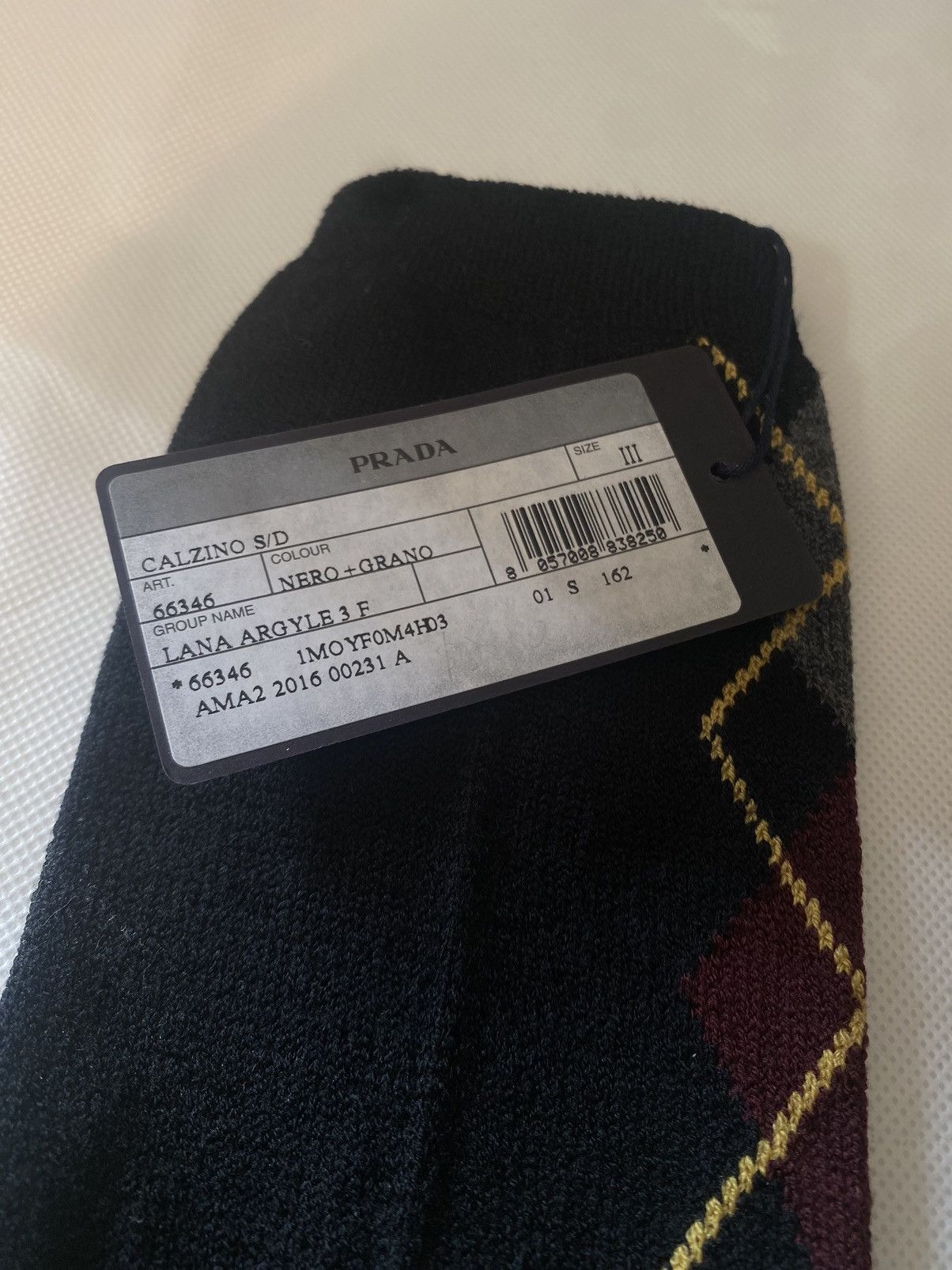Prada 🧦[80% OFF] Prada argyle wool socks Size ONE SIZE - 6 Thumbnail