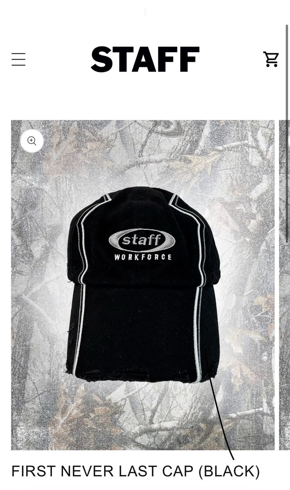 G59 Records × STAFF WORKFORCE First Never Last cap Size 30 - 1 Thumbnail