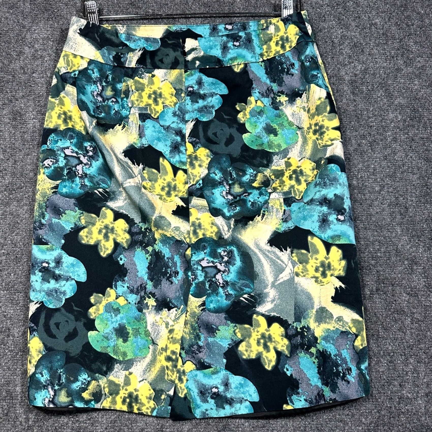 Ann Taylor Ann Taylor Skirt Womens 6 Pencil Floral Cotton Stretch Back Zip Lined Multicolor Knee Length Size 28" / US 6 / IT 42 - 5 Thumbnail