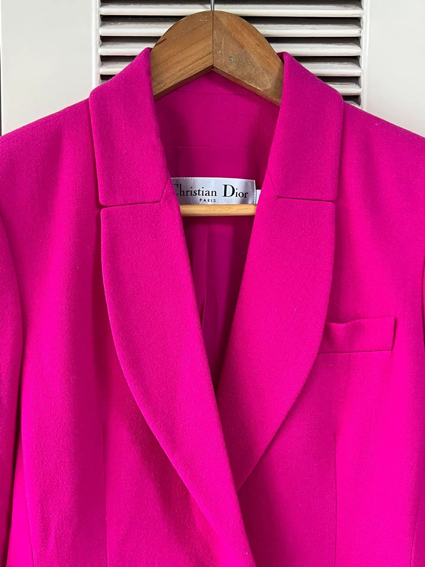 Dior Dior Magenta Wool Coat Women's 38 Near Mint Size S / US 4 / IT 40 - 3 Thumbnail