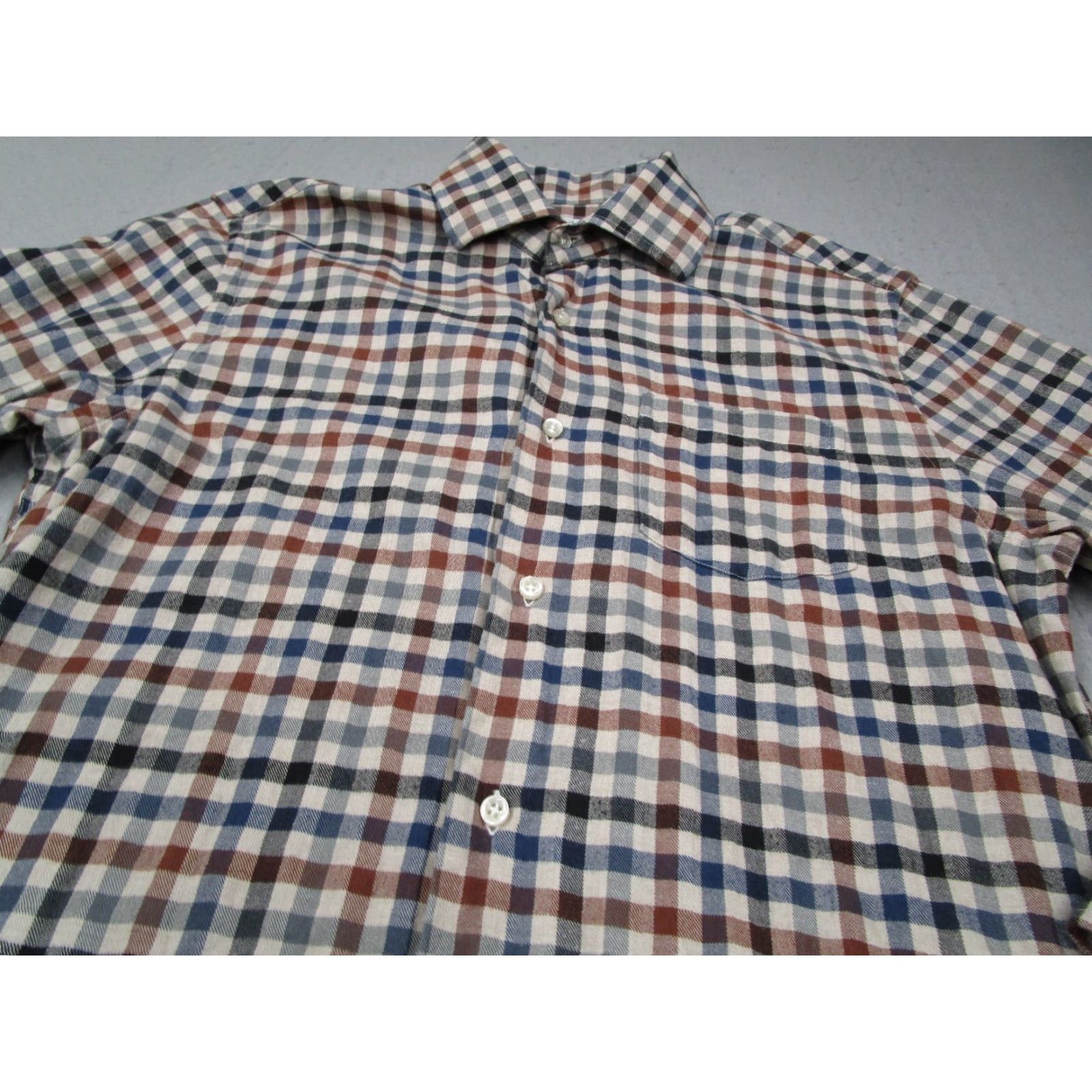 CO Carroll Co Beverly Hills Shirt Mens Medium Beige Button Up Wool Blend Work Hike Size US M / EU 48-50 / 2 - 2 Thumbnail