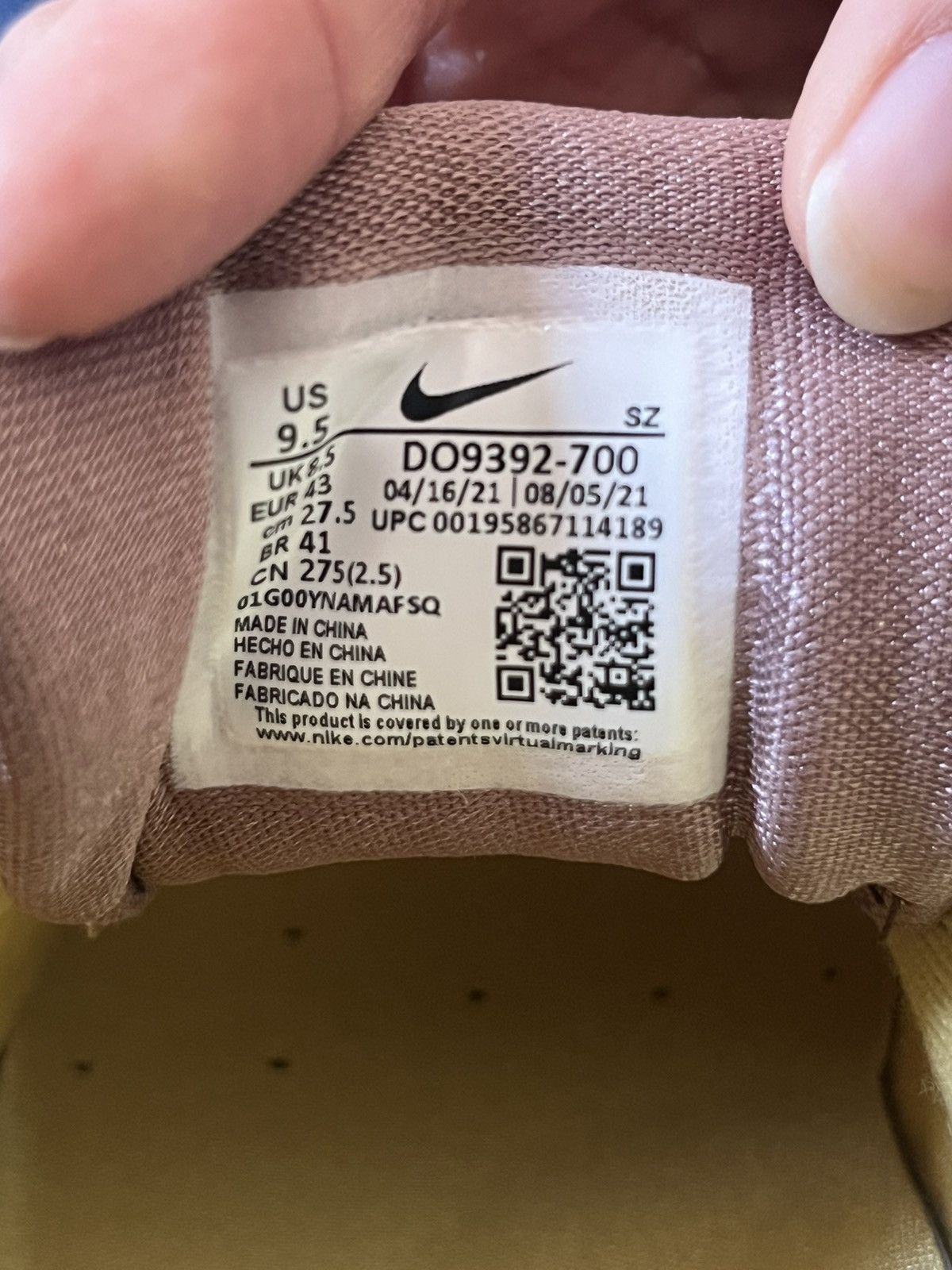 Nike × Travis Scott Nike Air Max 1 x Travis Scott Size US 9.5 / EU 42-43 - 8 Thumbnail