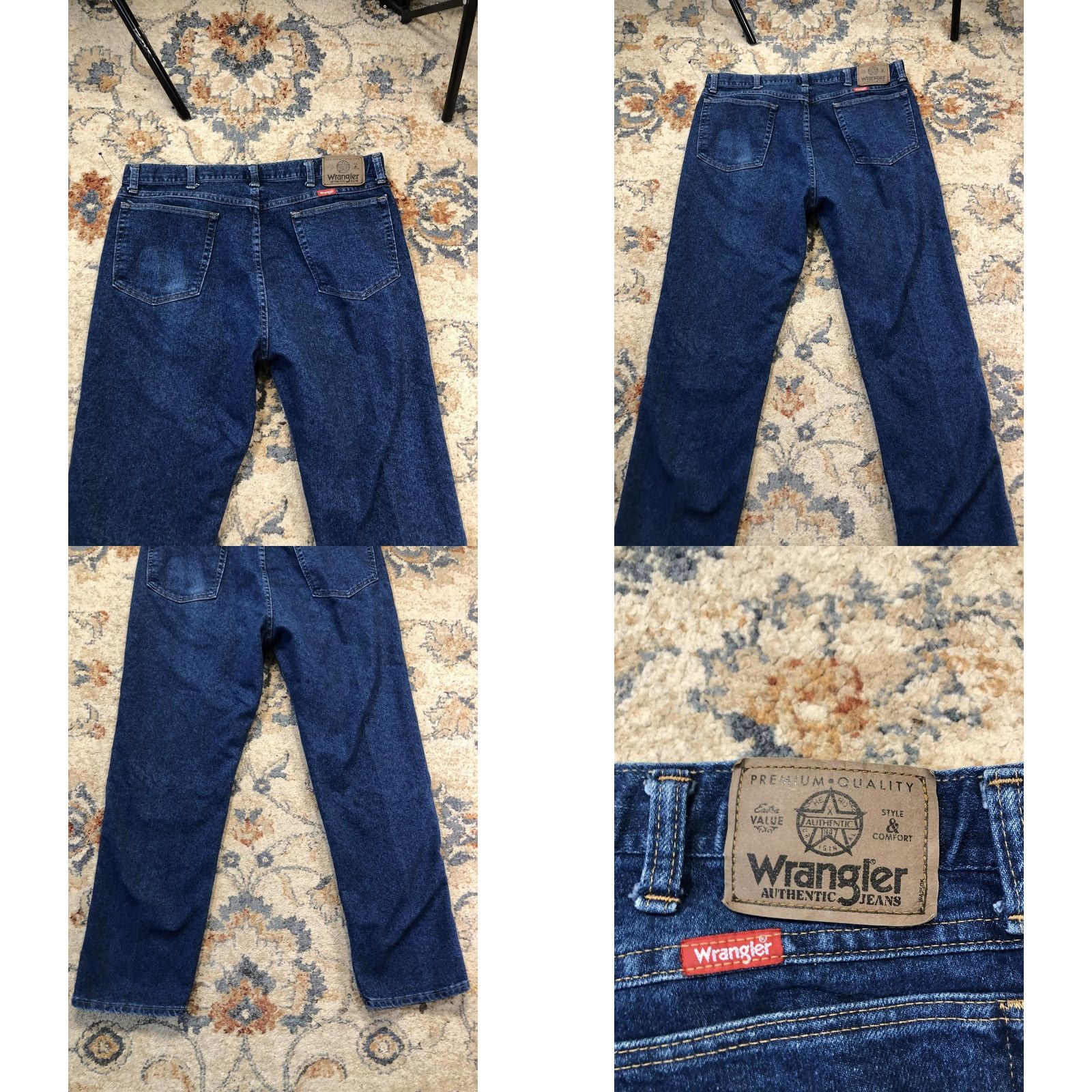 Wrangler VINTAGE Wrangler 88940DW Jeans Mens 38x31 Blue Dark Wash Regular Straight Denim USA 90s Wrangler Authentic Size US 38 / EU 54 - 8 Thumbnail