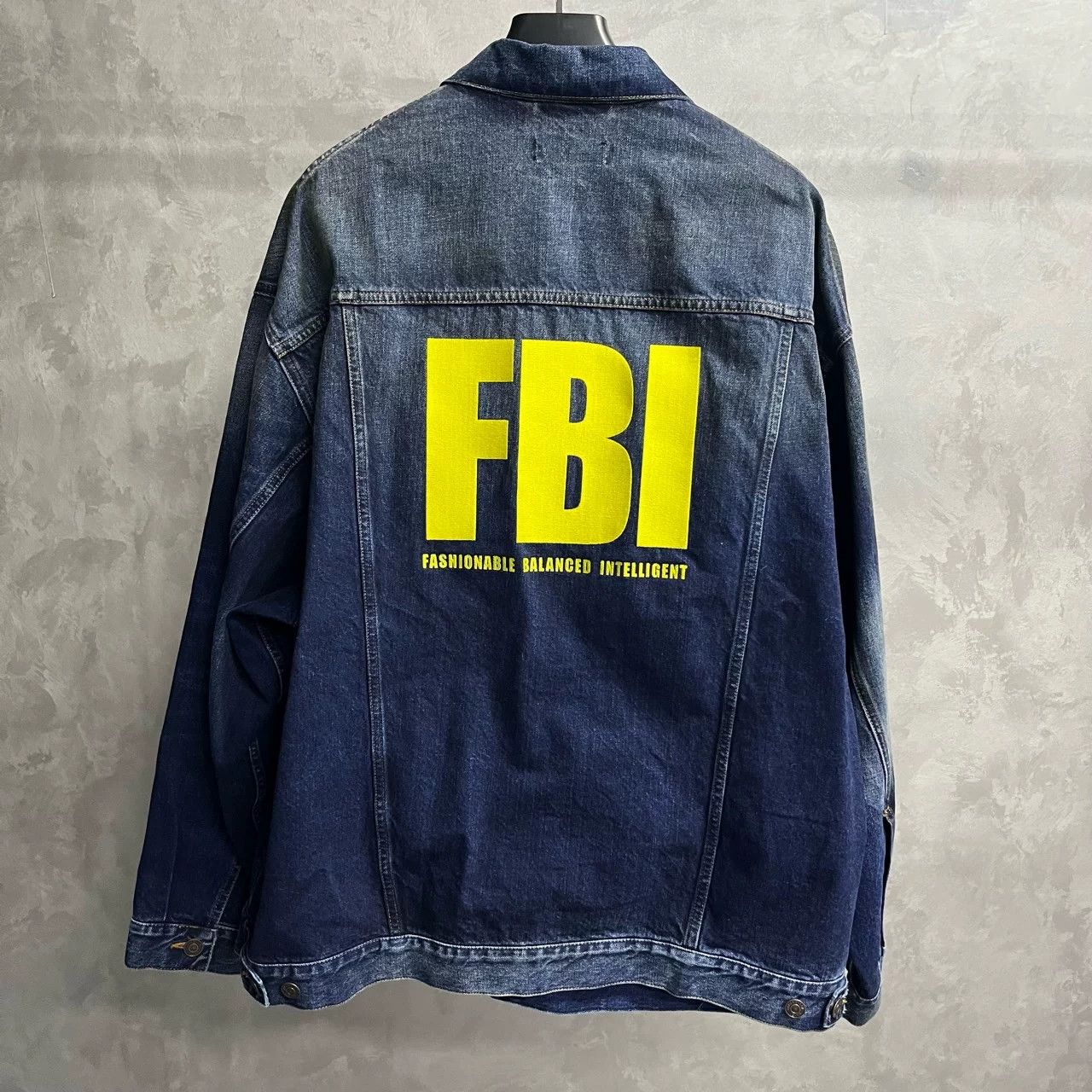 Balenciaga Balenciaga Blue Logo Denim Jacket Size US S / EU 44-46 / 1 - 1 Thumbnail