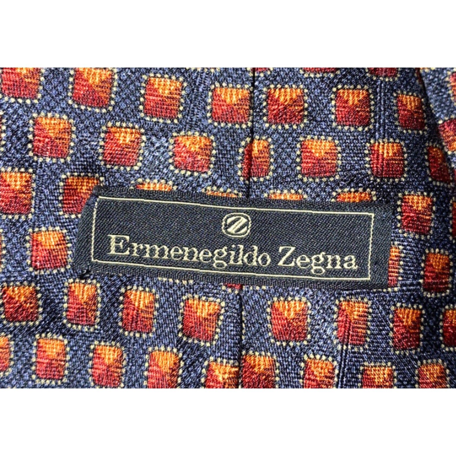 Ermenegildo Zegna Ermenegildo Zegna Tie Silk Geometric Multi-Color 56 In Men Size ONE SIZE - 3 Thumbnail