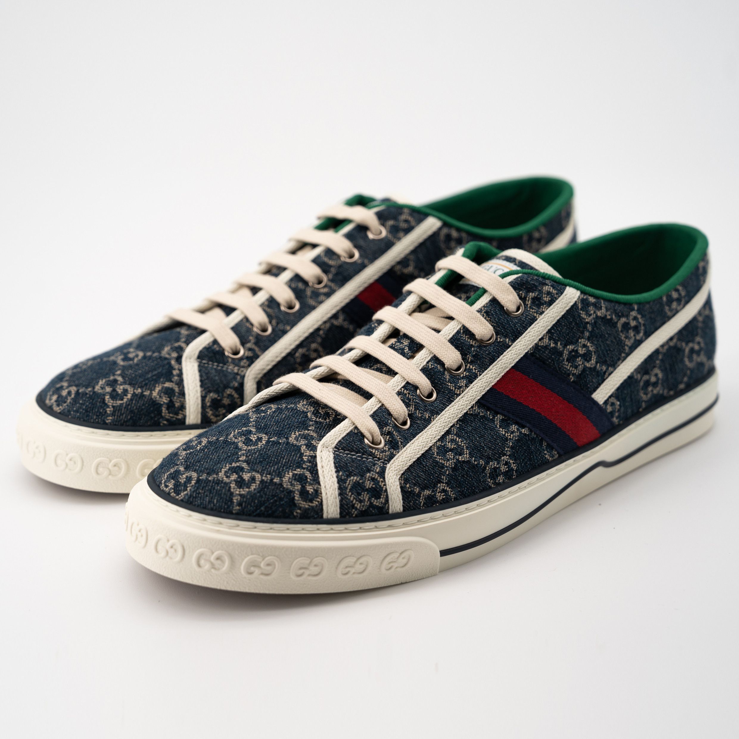 Gucci size 14.5G - Gucci Tennis Denim Sneakers GG print Size US 15 / EU 48 - 1 Thumbnail