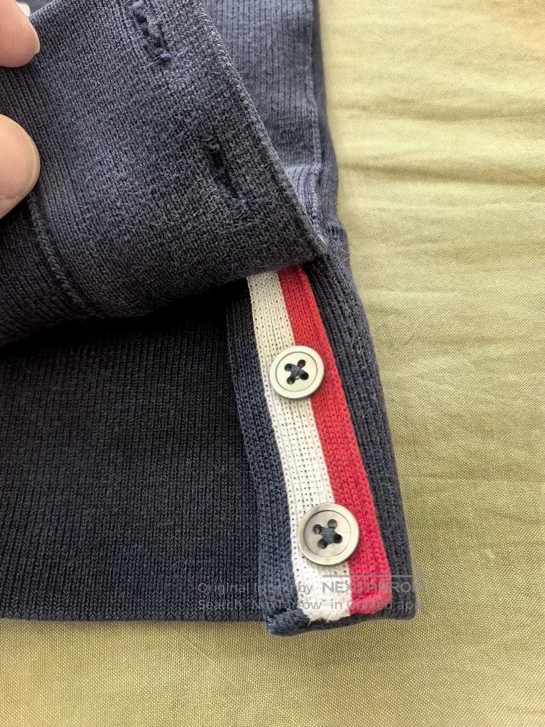 Thom Browne Thom Browne Navy Blue Four-Striped Sweatshirt Size US L / EU 52-54 / 3 - 5 Thumbnail